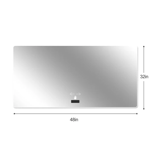 Frameless Bathroom Mirror with Light - Image 3