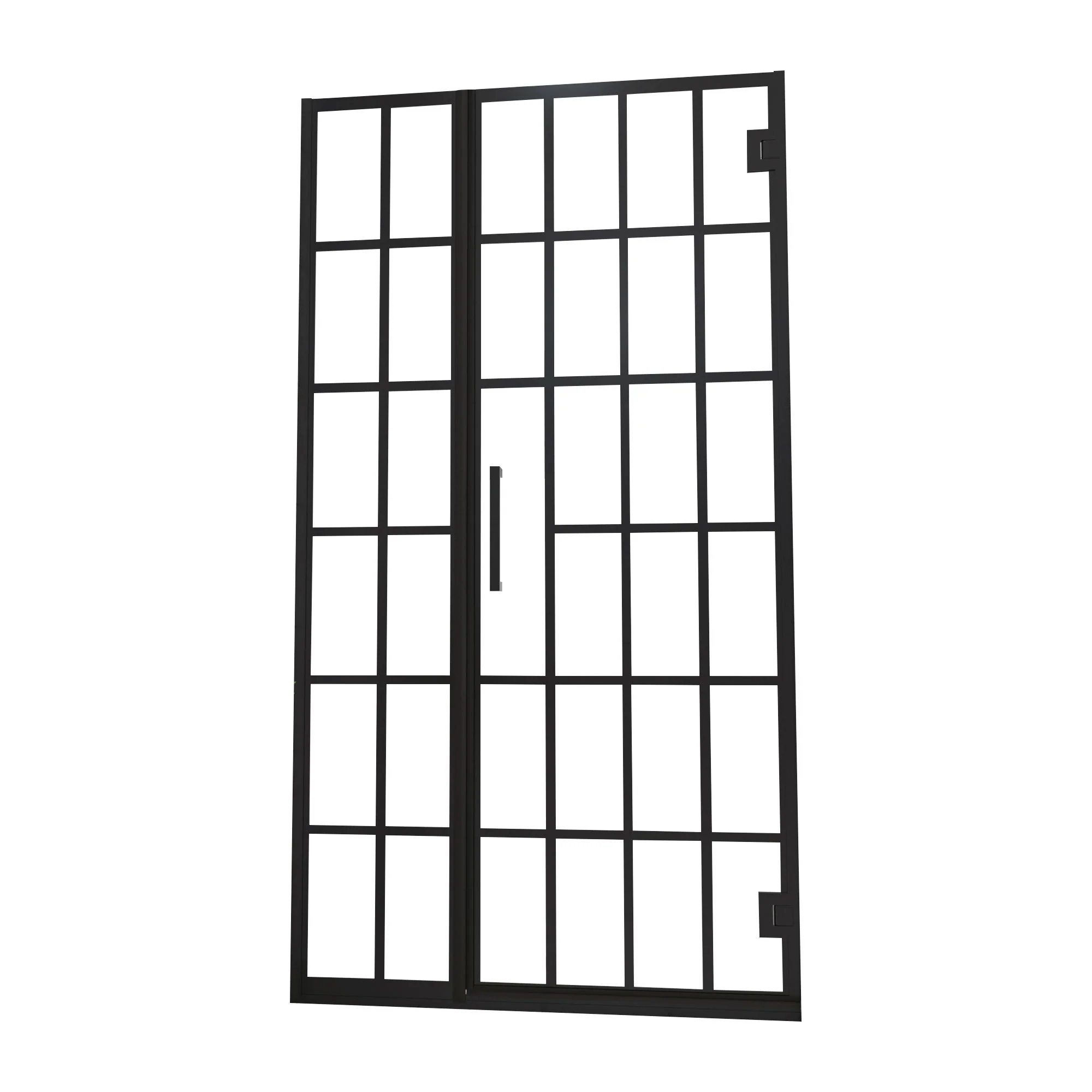 Frameless Pivot Shower Door With Pattern Glass, Open Entry Design - Image 2