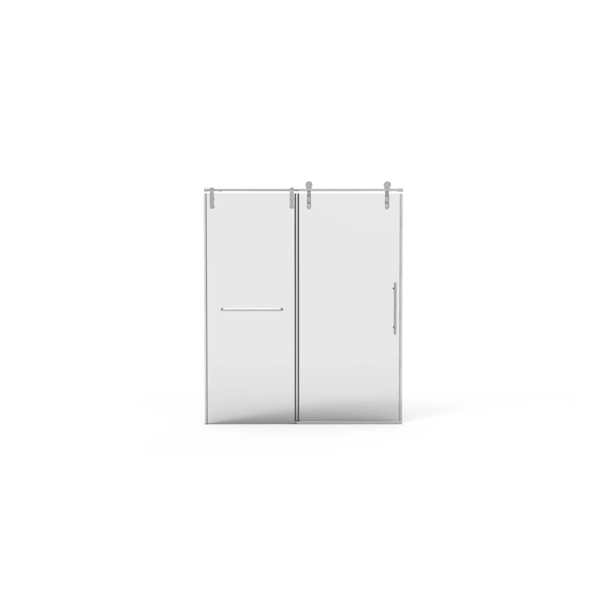 Frameless Shower Door, Sliding Shower Door, Premium 5 / 16" (8 Mm) Thick Tempered Glass Shower Enclosure With Towel Bar, Double Side Easy Clean Coat, Finished With Buffer - Image 2