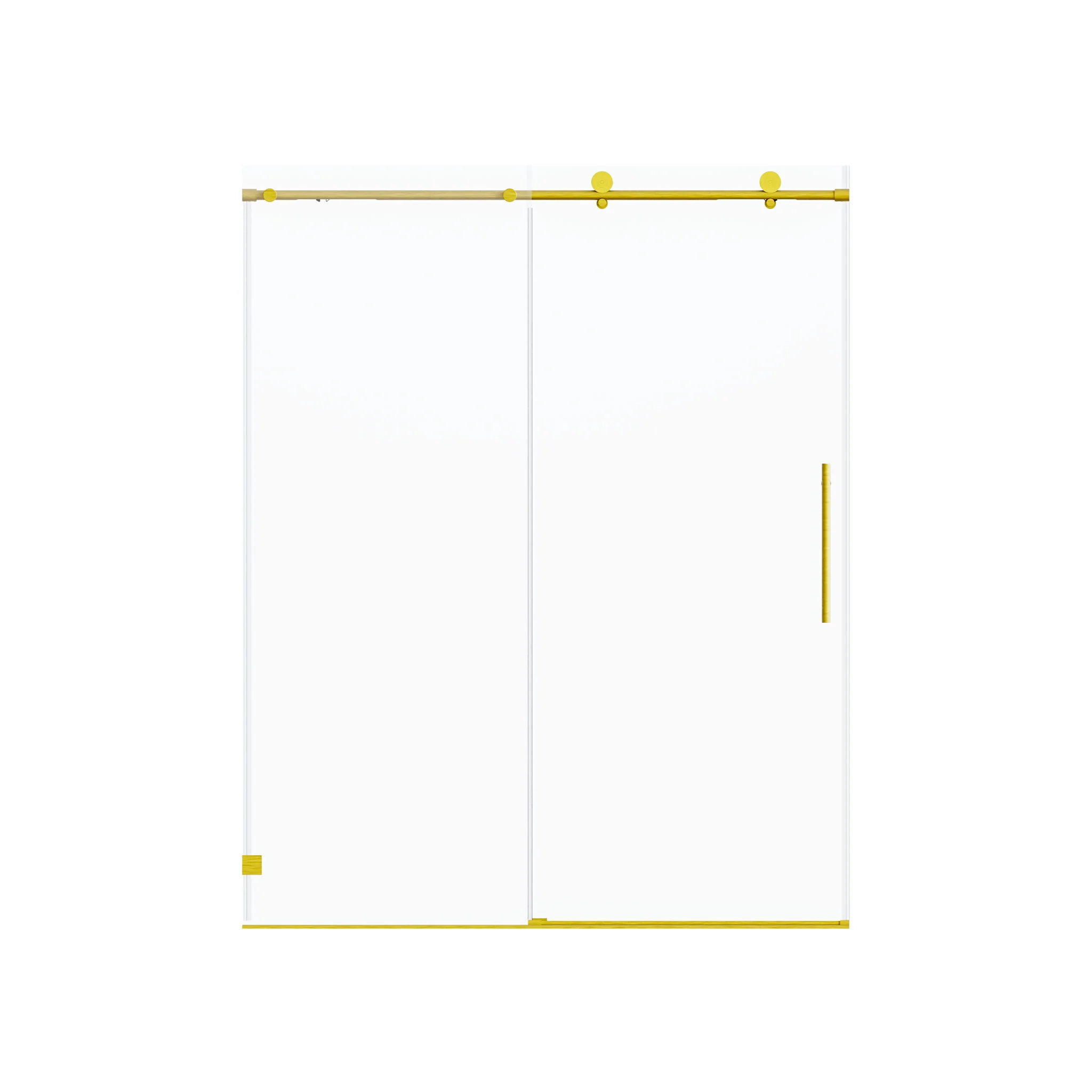 Frameless, Single Sliding Soft Close Shower Doors, 5/16" Sgcc Tempered Glass