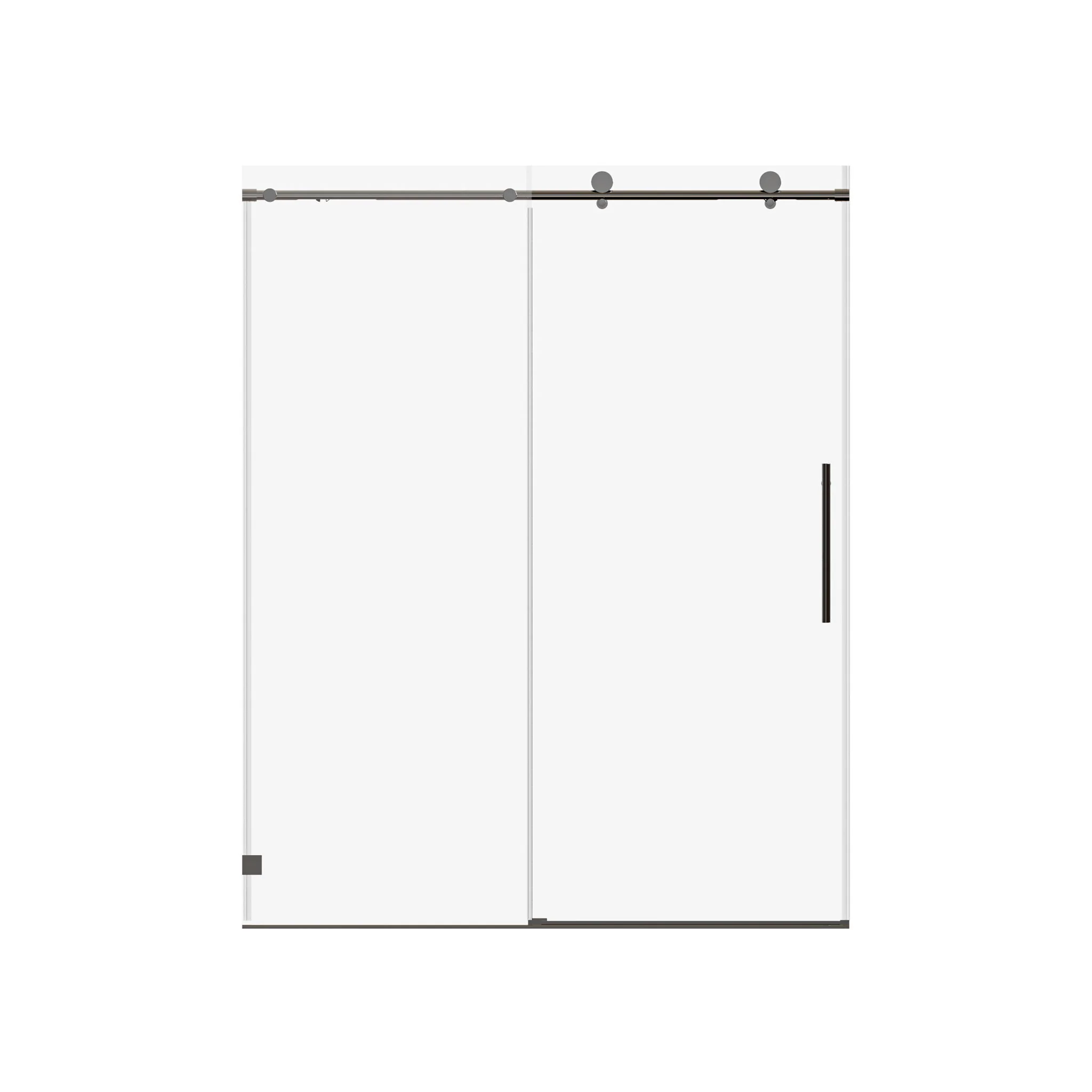 Frameless, Single Sliding Soft Close Shower Doors, 5/16" Sgcc Tempered Glass - Image 3