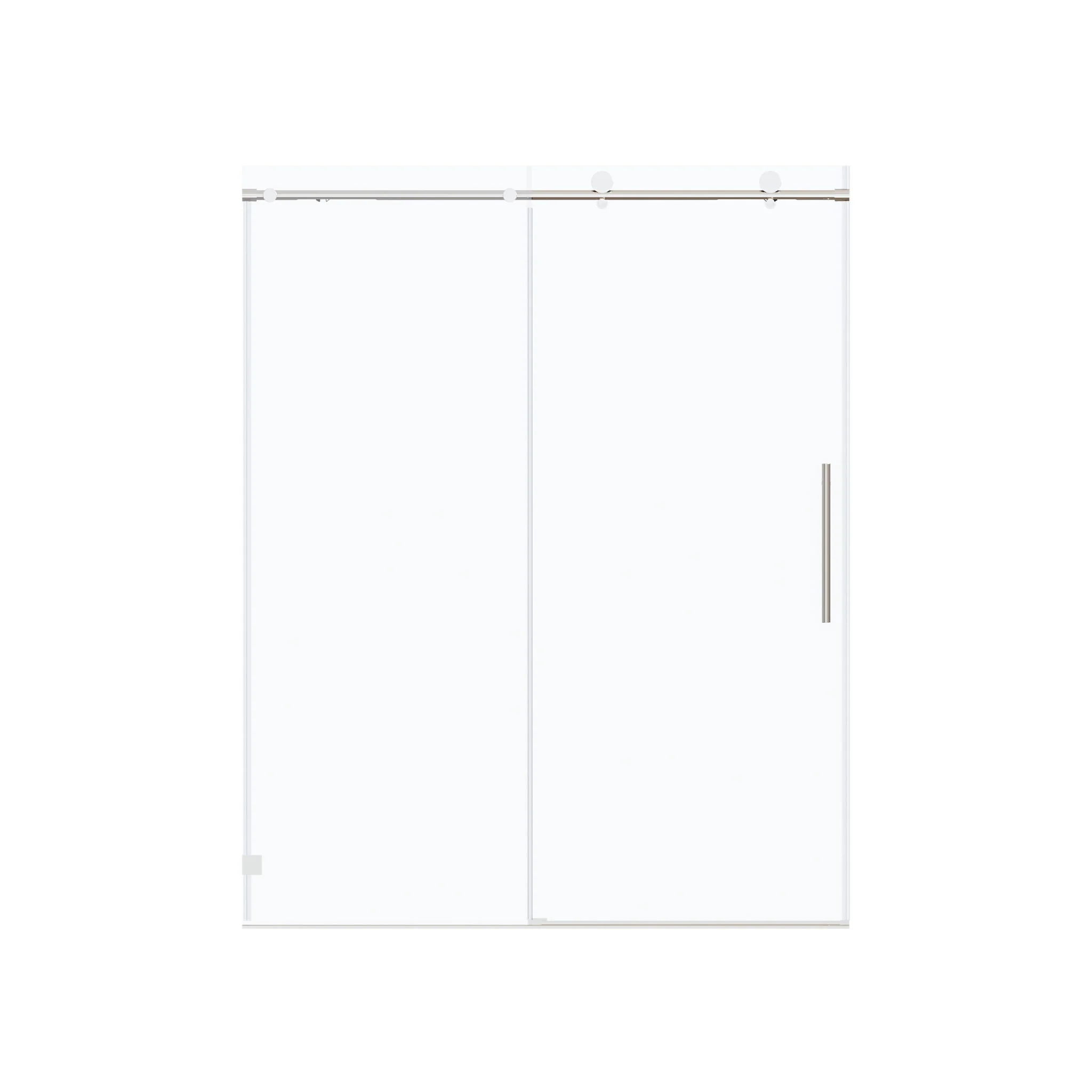Frameless, Single Sliding Soft Close Shower Doors, 5/16" Sgcc Tempered Glass - Image 4