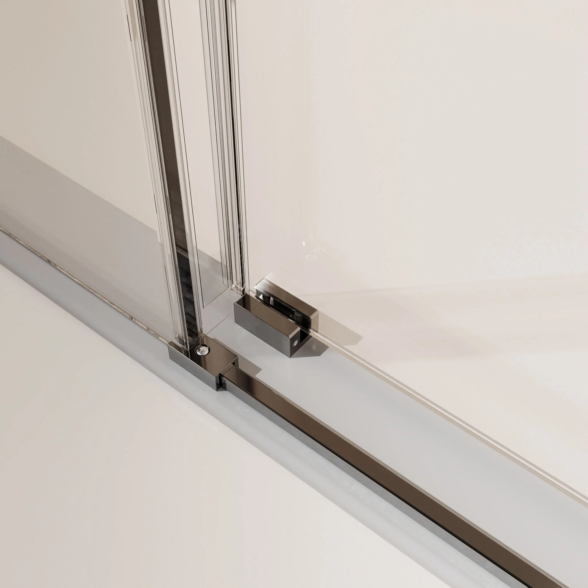 Frameless Single Sliding Soft Close Shower Doors, 5/16" Sgcc Tempered Glass - Image 22