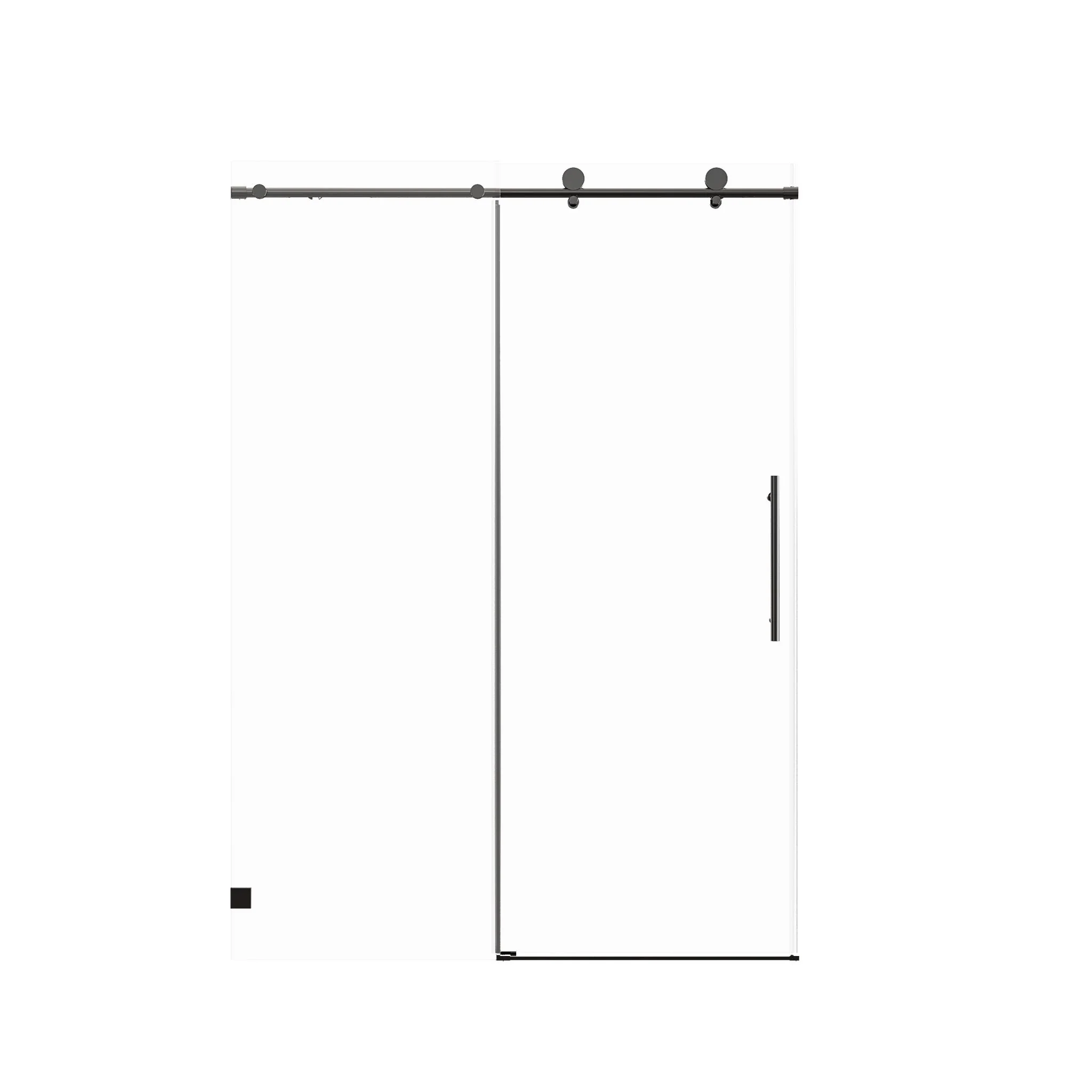 Frameless Single Sliding Soft Close Shower Doors, 5/16" Sgcc Tempered Glass - Image 4