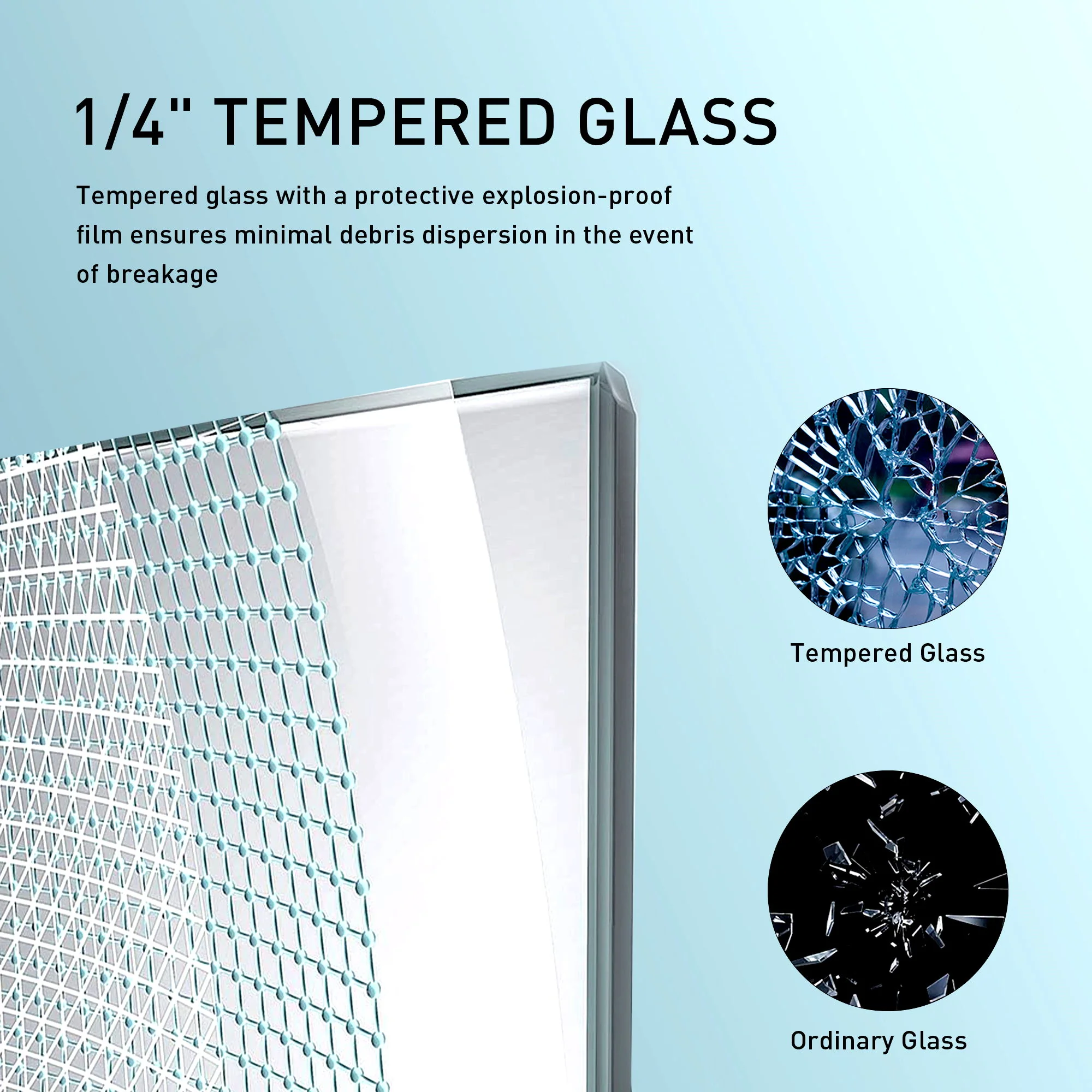 Frameless Soft-Closing Shower Door, 1/4" (6 Mm) Tempered Glass Single Sliding With Explosion Proof Coating - Image 31