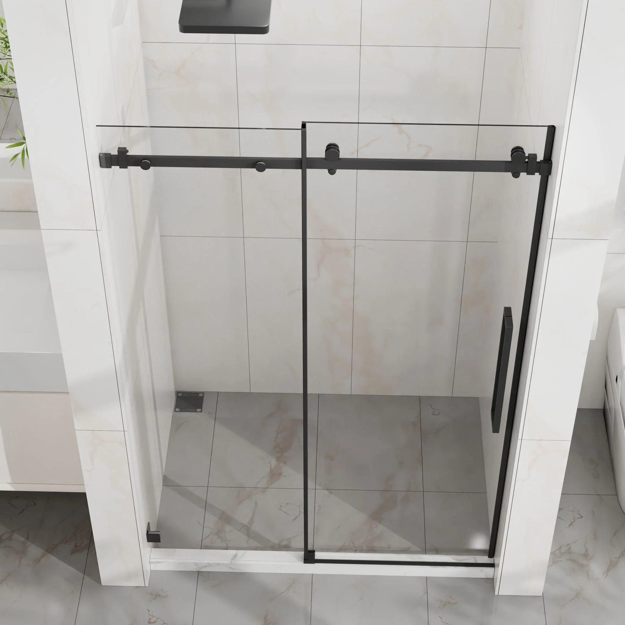 Frameless Tub Sliding Shower Door With Easy Clean Coating - Image 13