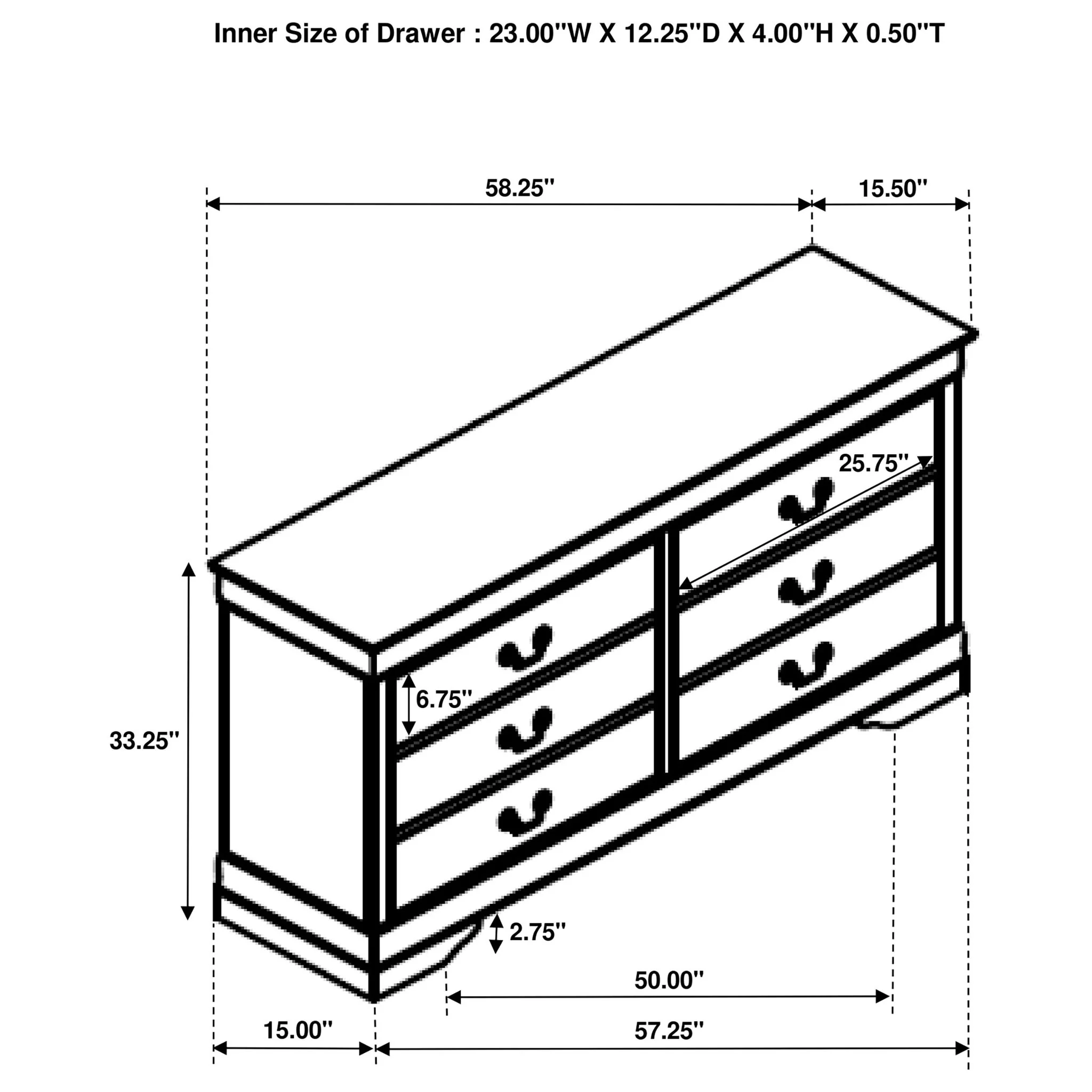 Frances - 6 Drawer Dresser - Image 18