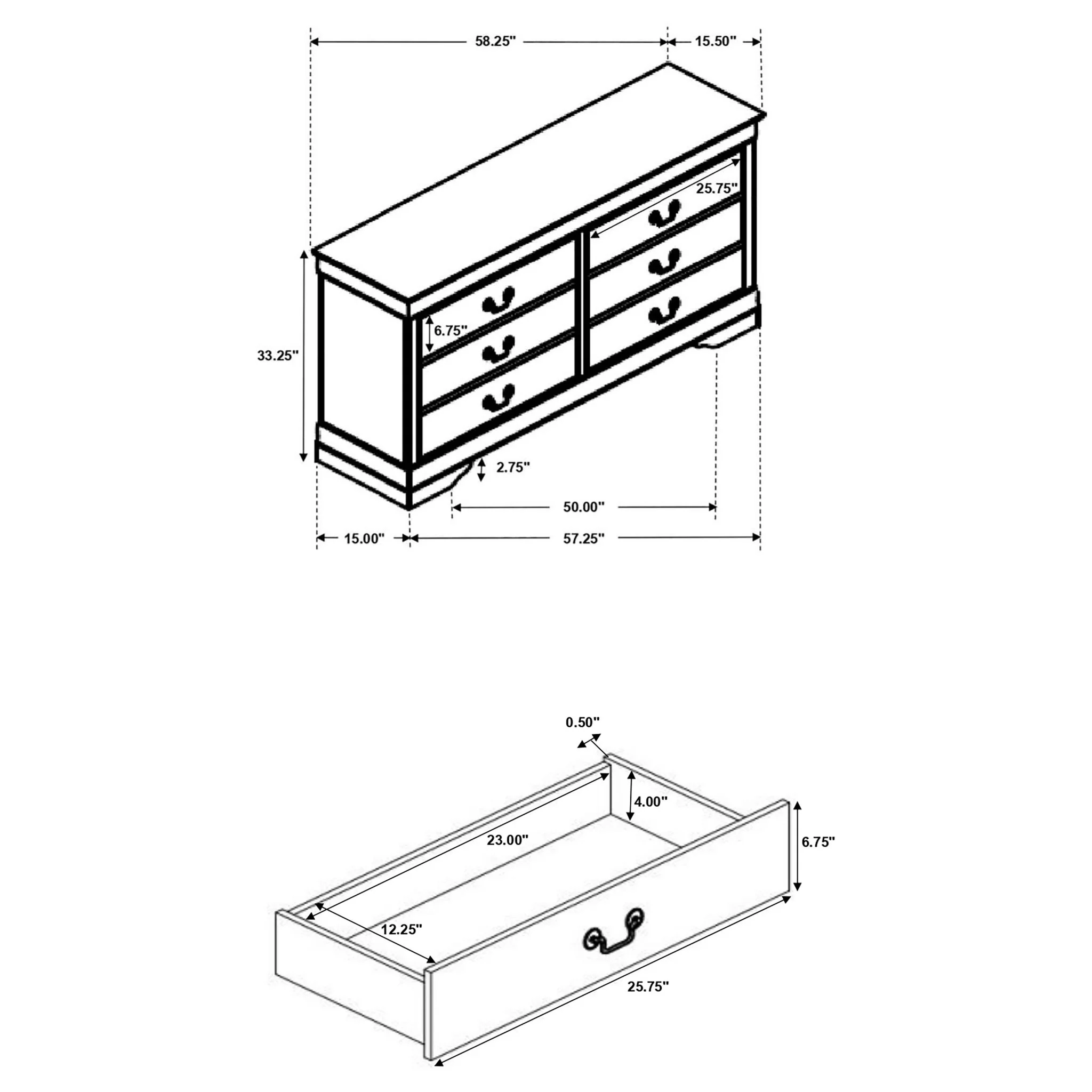 Frances - 6 Drawer Dresser - Image 6