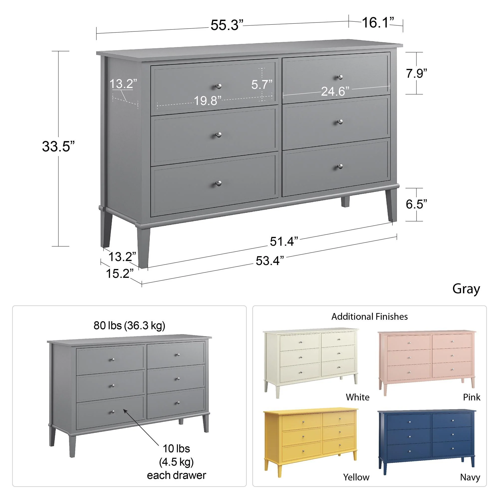 Franklin - 6 Drawer Dresser - Image 5
