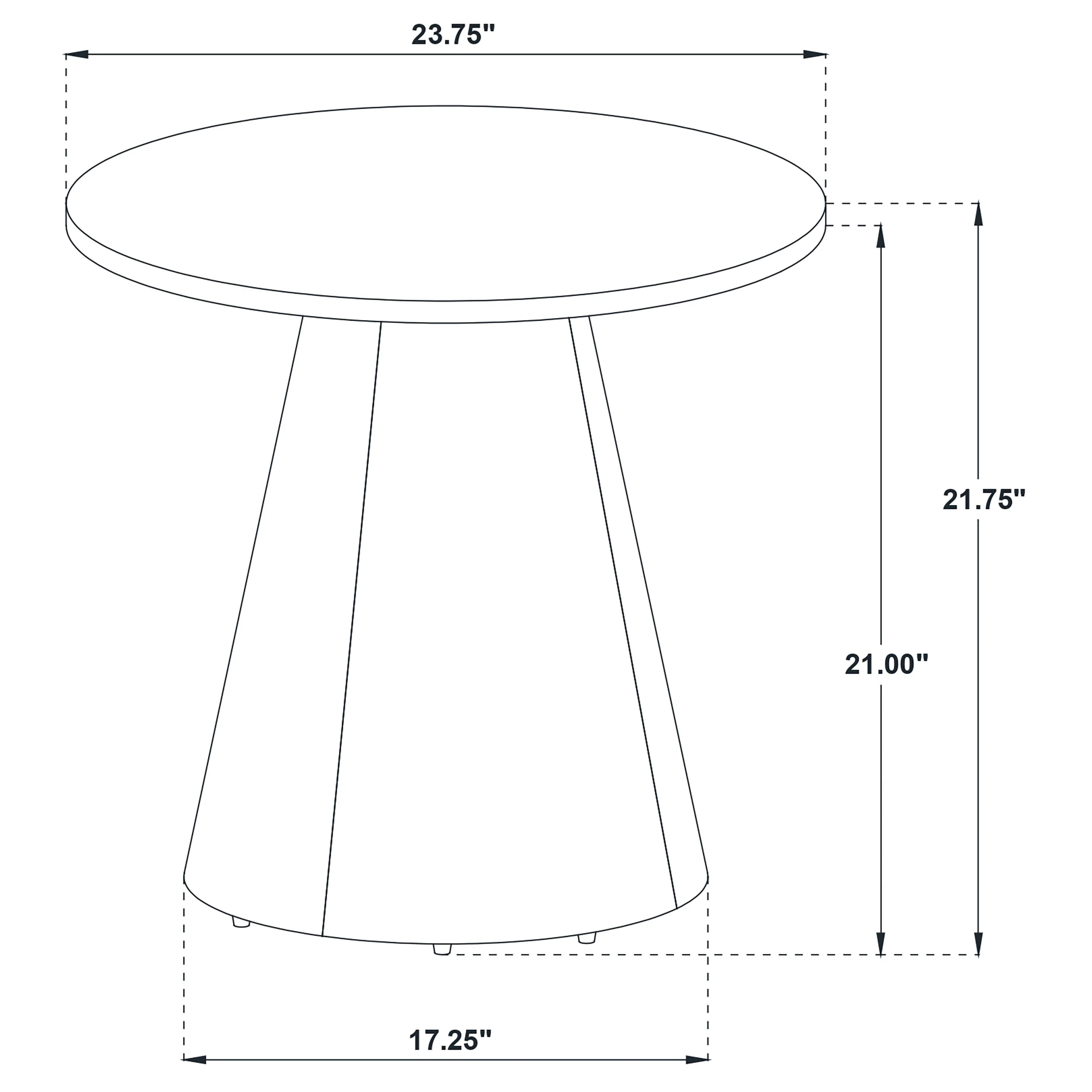 Franklin Round Wood Pedestal Side Table, Grey/Dark Brown - Image 6