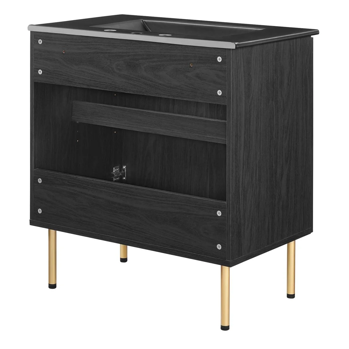 Freestanding Bathroom Vanity Cabinet with Rattan Weave Doors and Storage - Image 199