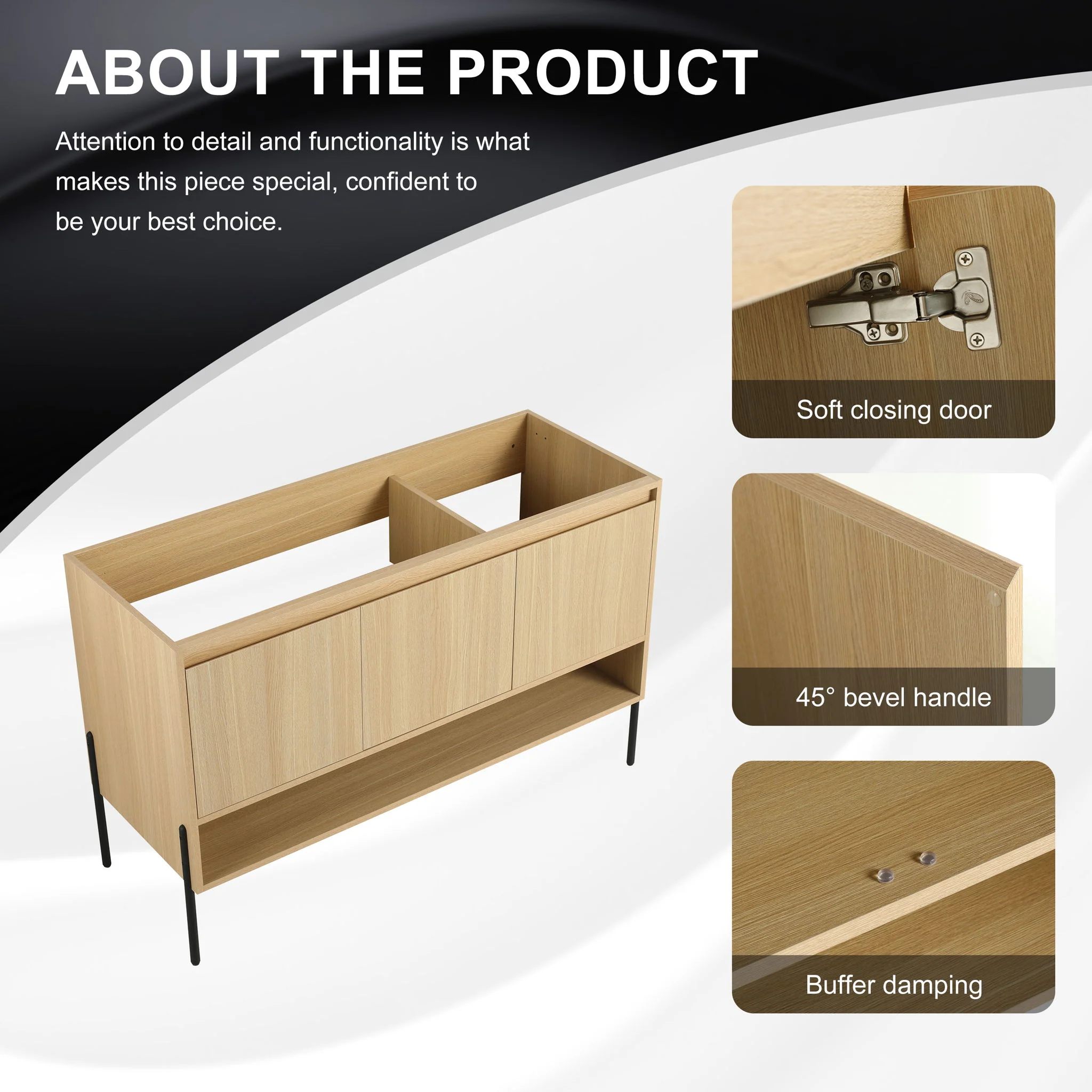 Freestanding Bathroom Vanity & Soft Close Cabinet Doors - Image 50