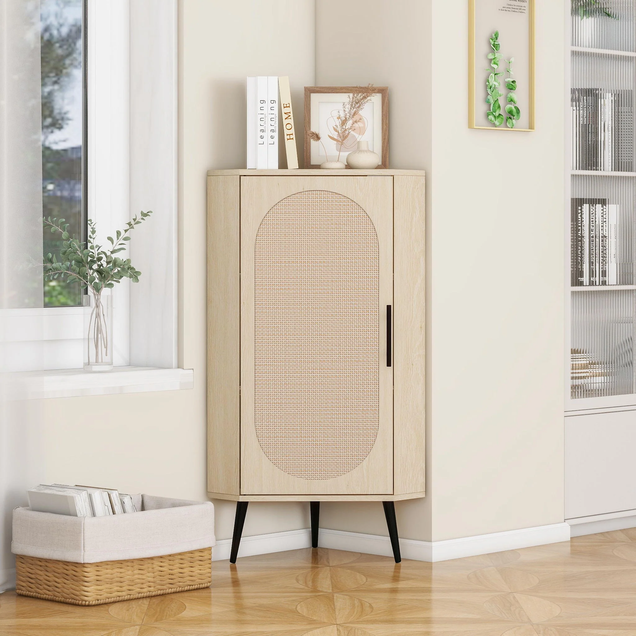 Freestanding Corner Corner Cabinet For Living Room - Image 10