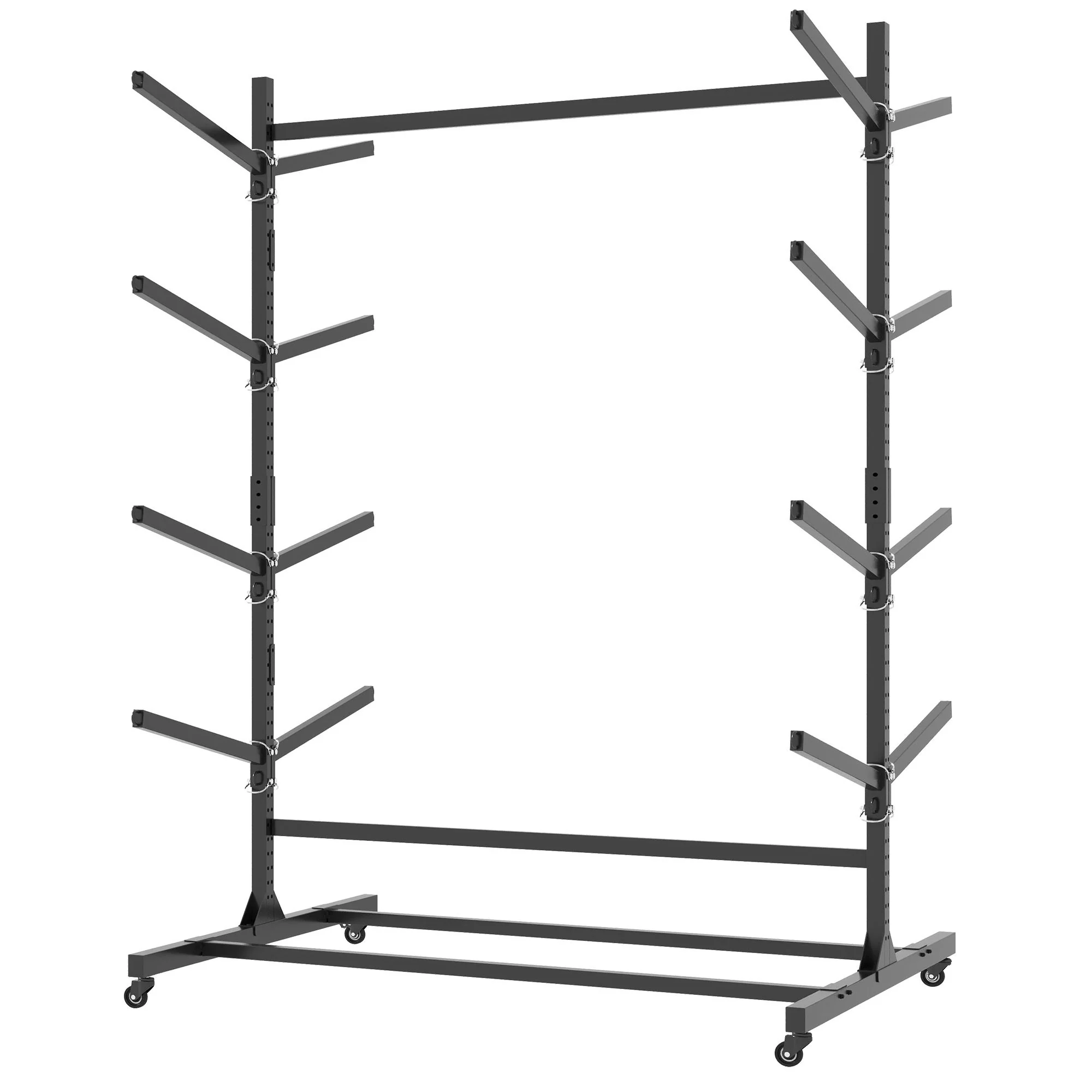 Freestanding Kayak Storage Rack With Lockable Wheels For Kayak, Canoe, Sup & Surfboard - Image 13