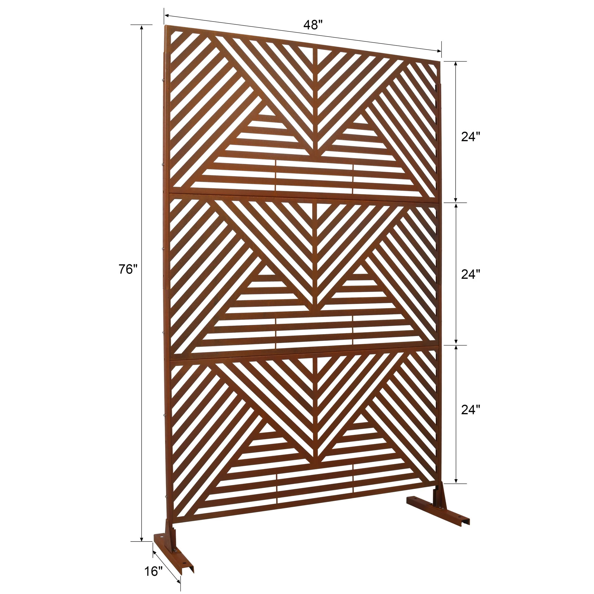 Freestanding Outdoor & Indoor Freestanding Metal Privacy Screen - Image 15