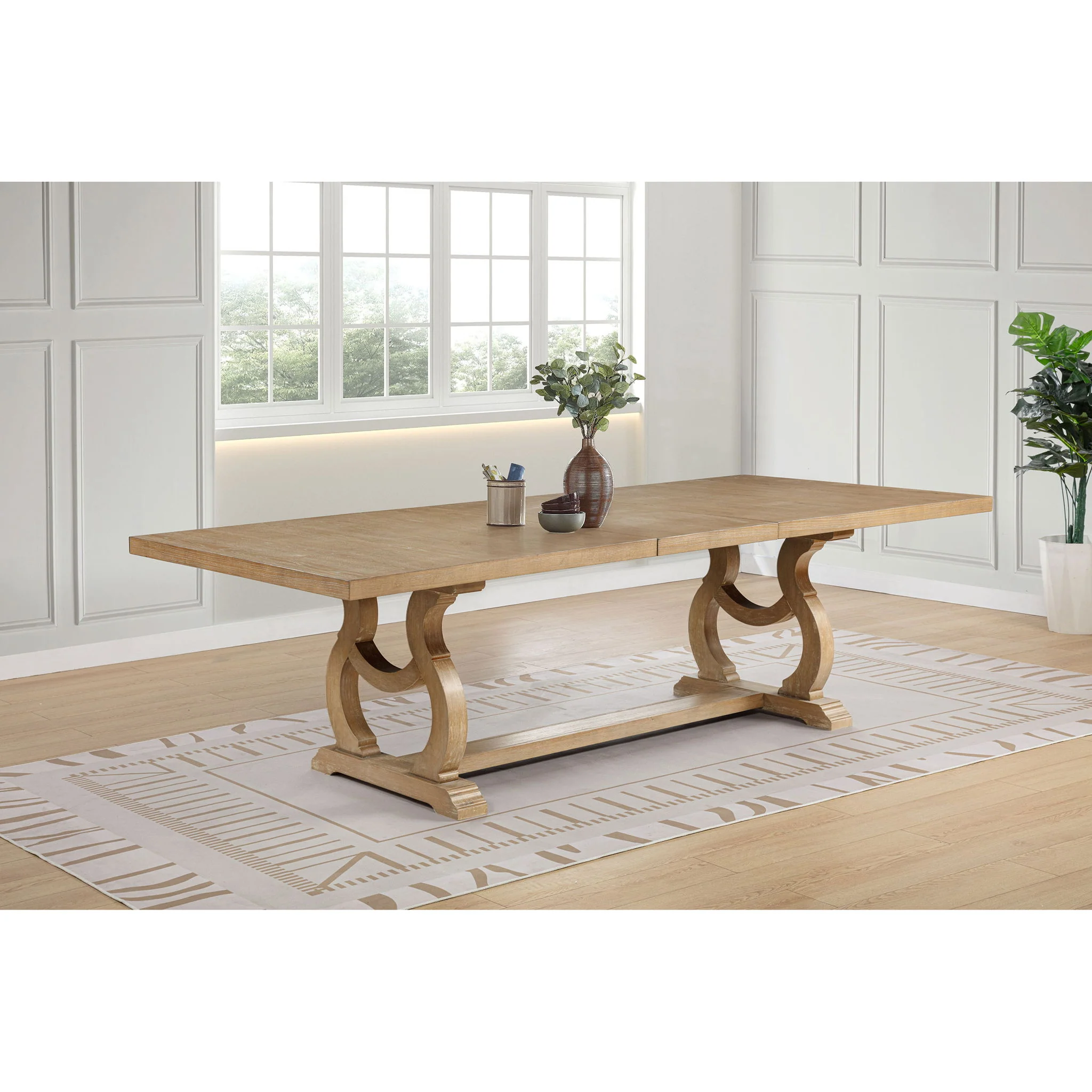 Fremont - Trestle Rectangular Dining Table With Removable Leaf - Image 15