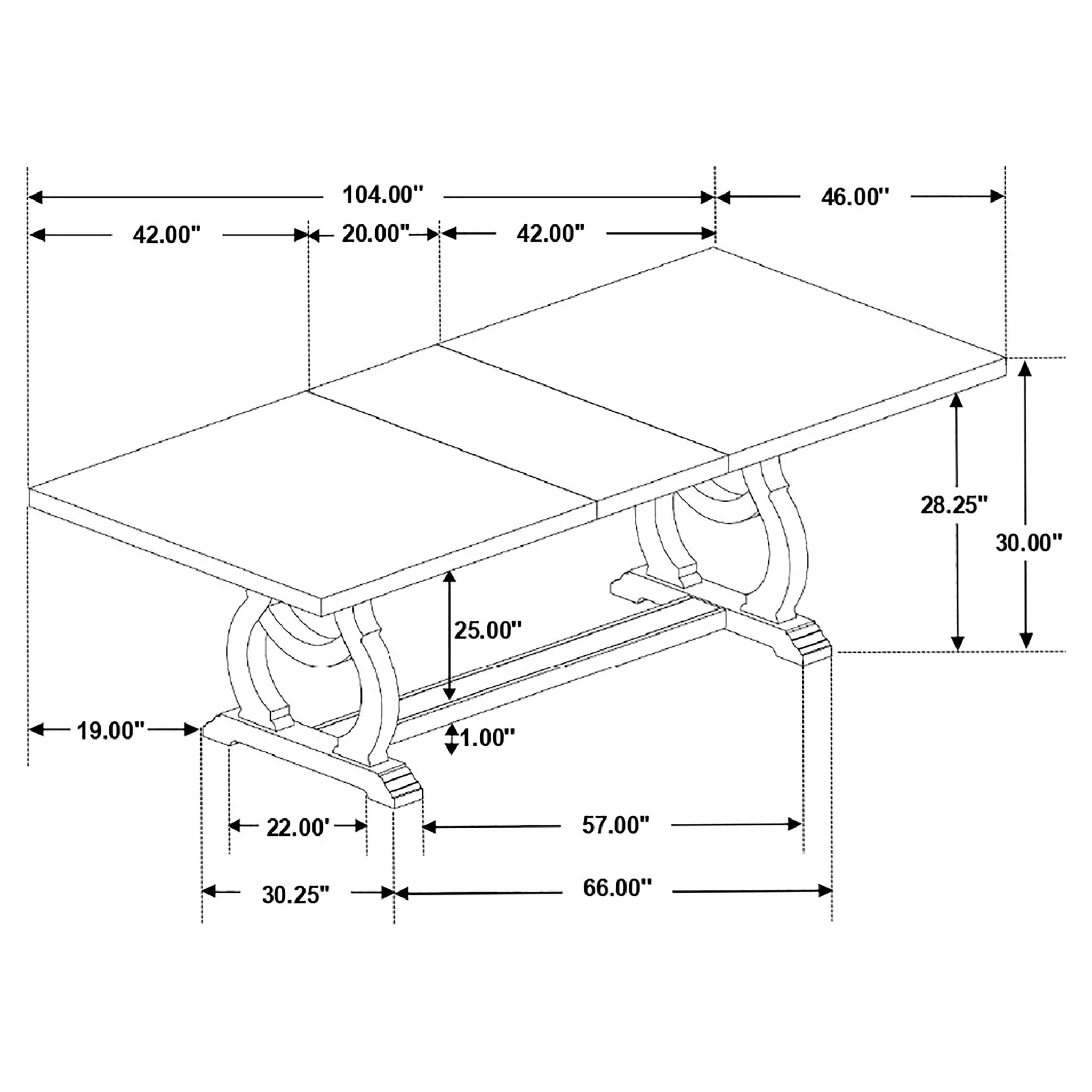 Fremont - Trestle Rectangular Dining Table With Removable Leaf - Image 3