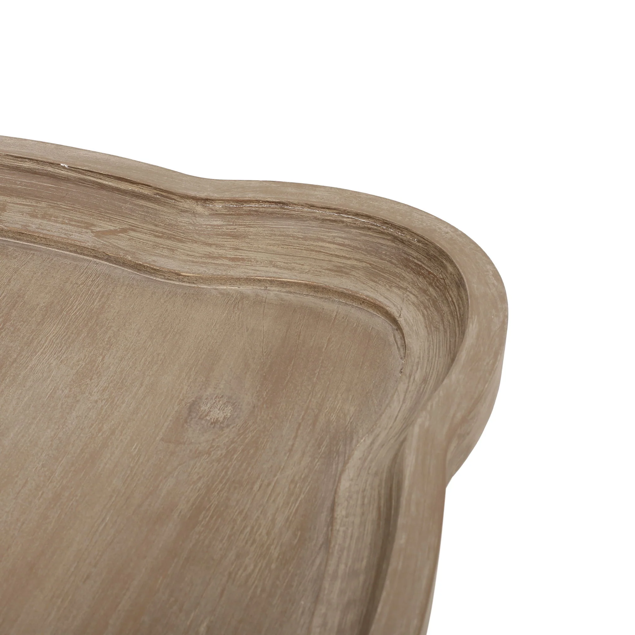 French Country Accent Table With Hourglass Design - Natural - Image 7