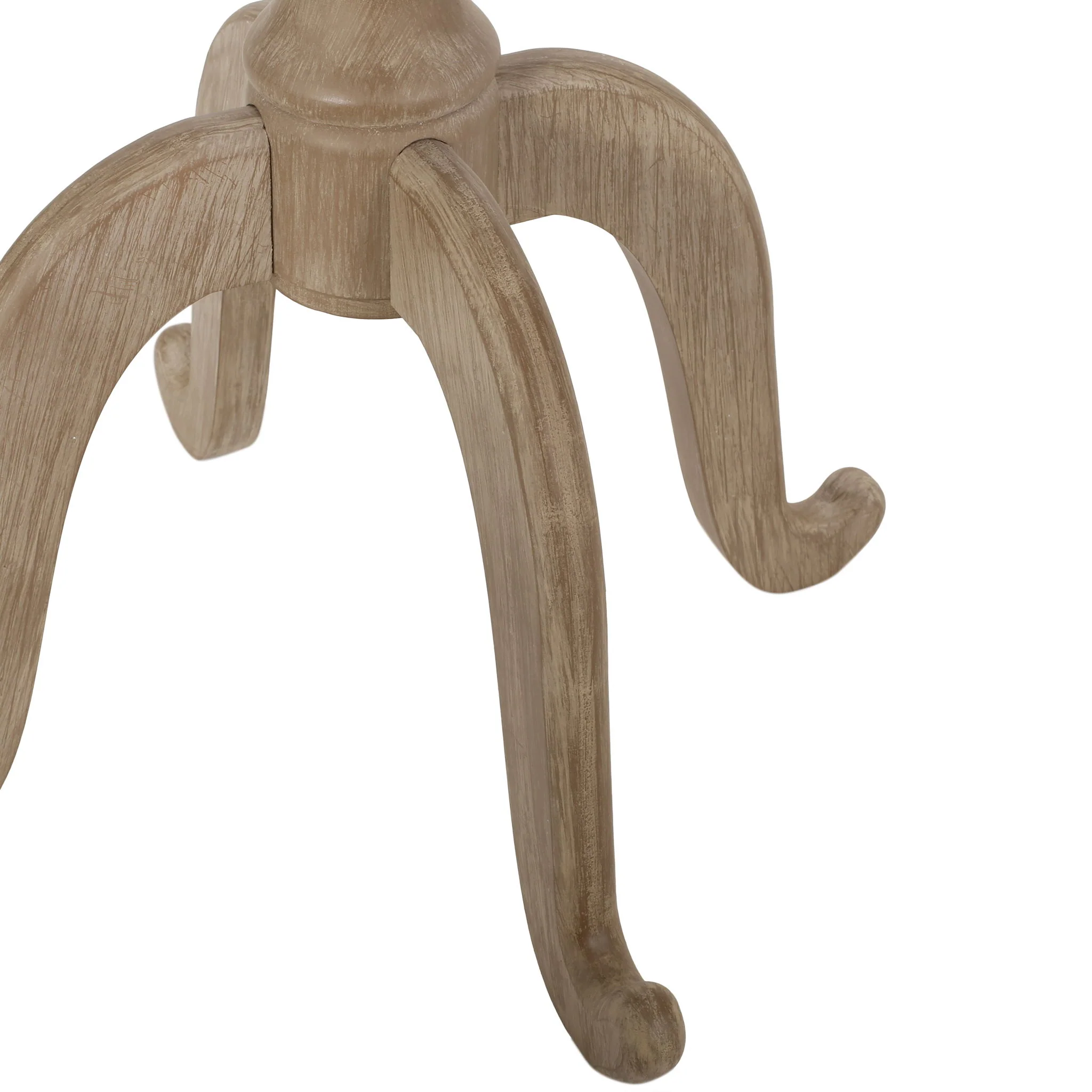 French Country Accent Table With Spider Leg Design - Natural / White - Image 8
