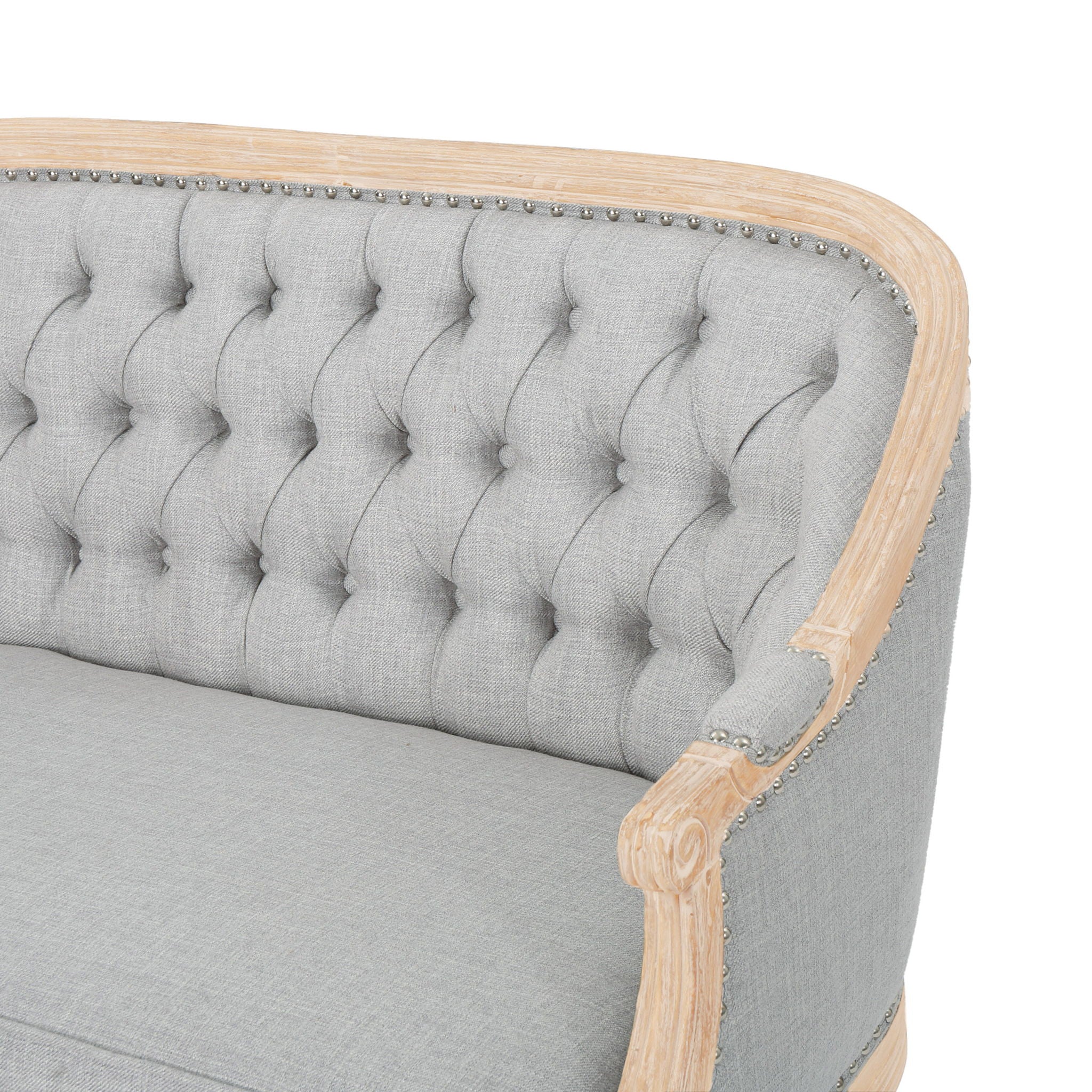 French Country Chesterfield Style Tufted Loveseat - Image 21