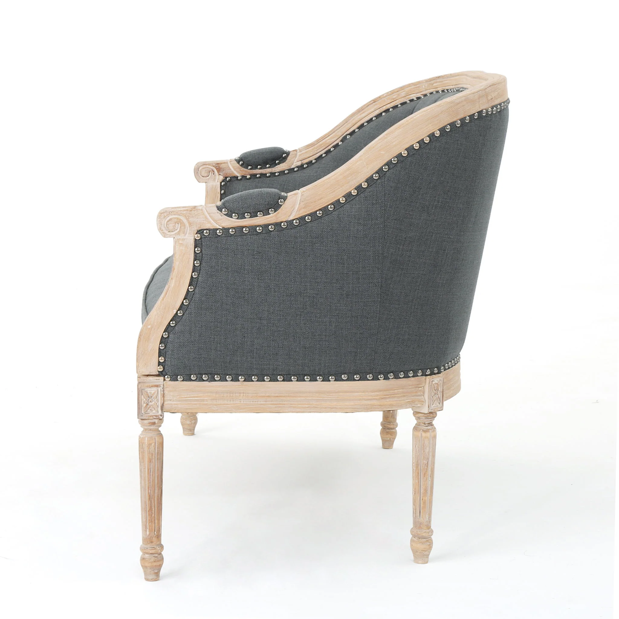 French Country Chesterfield Style Tufted Loveseat - Image 9