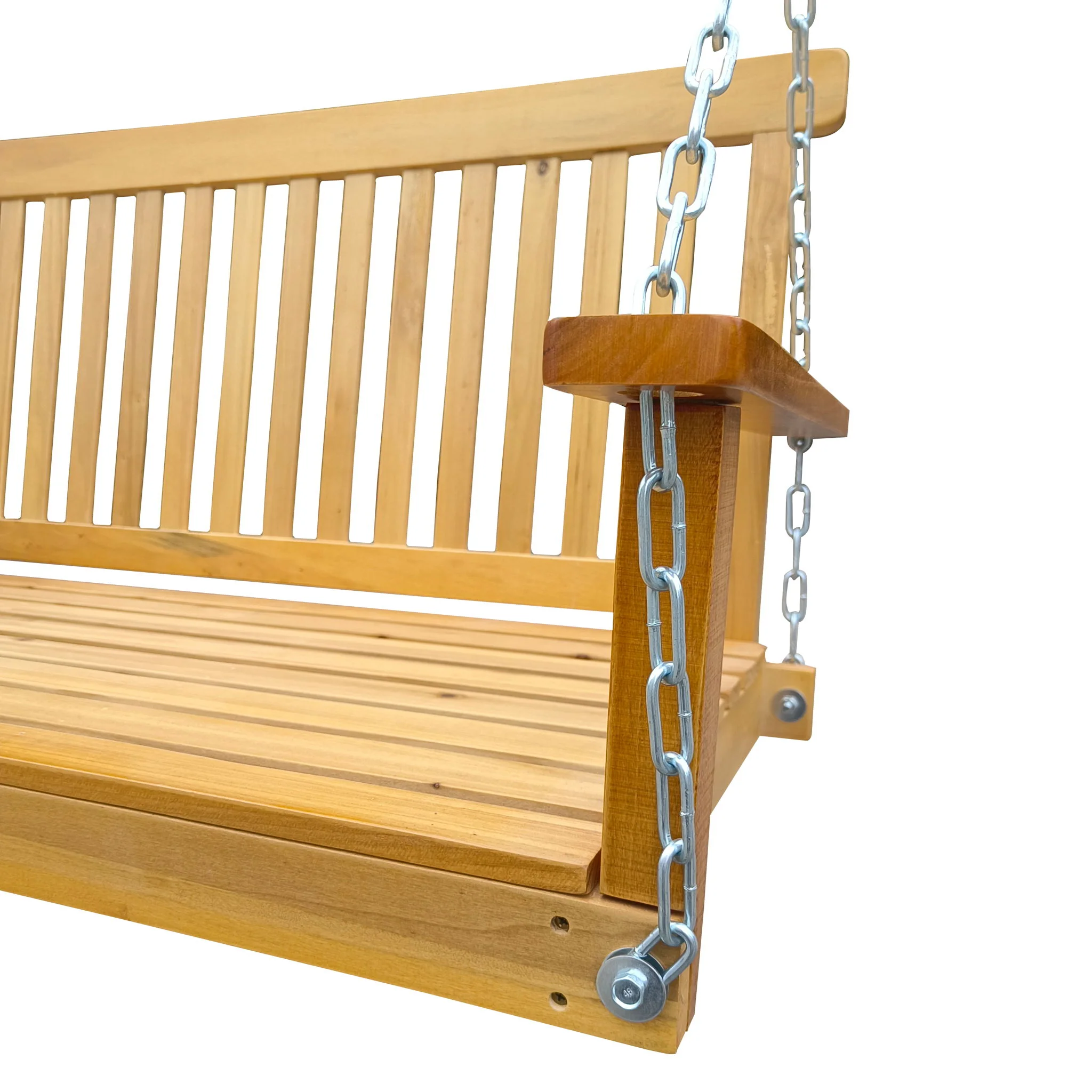 Front Porch Swing With Armrests For Outdoor Patio, Garden Yard, Backyard Or Sunroom - Image 16