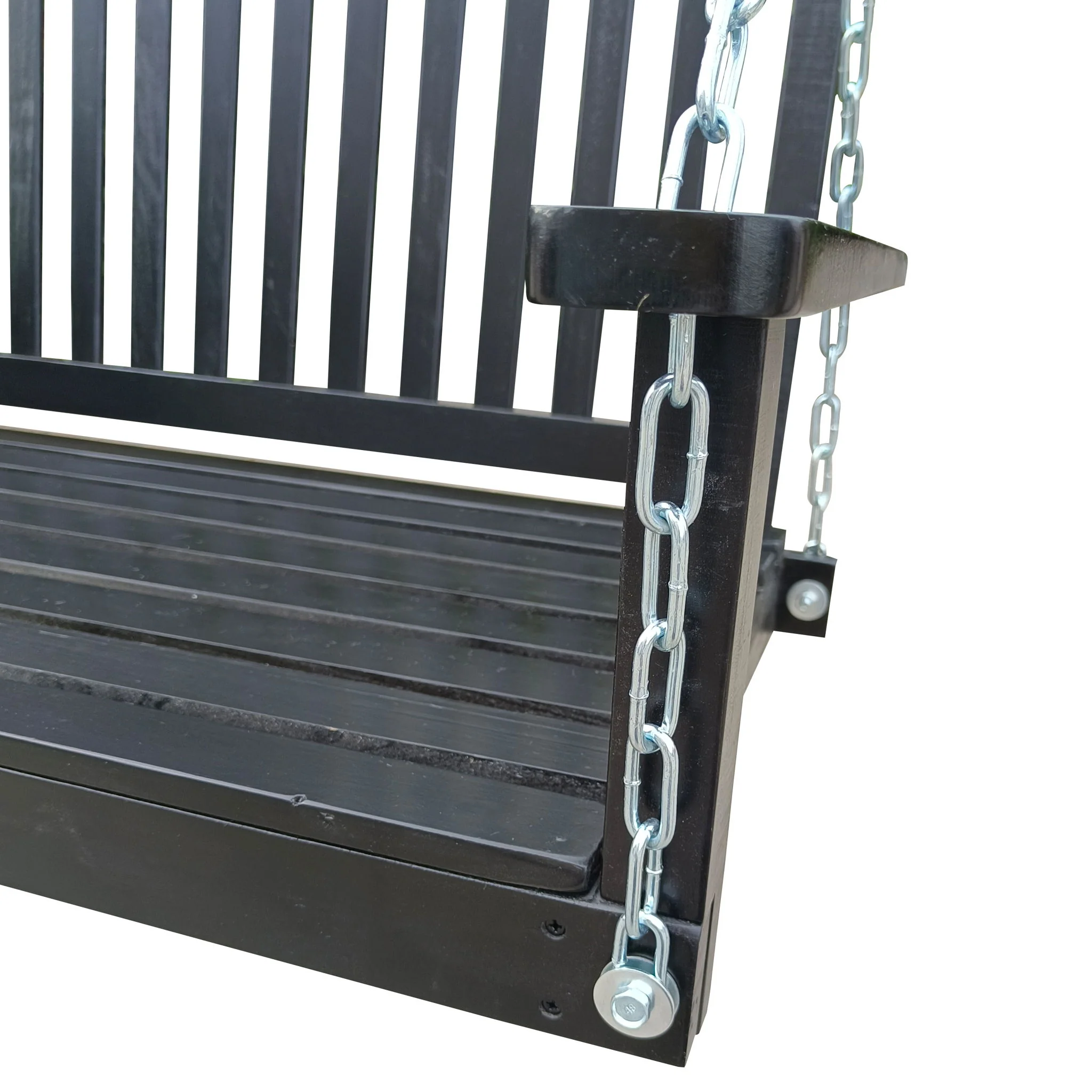 Front Porch Swing With Armrests For Outdoor Patio, Garden Yard, Backyard Or Sunroom - Image 21