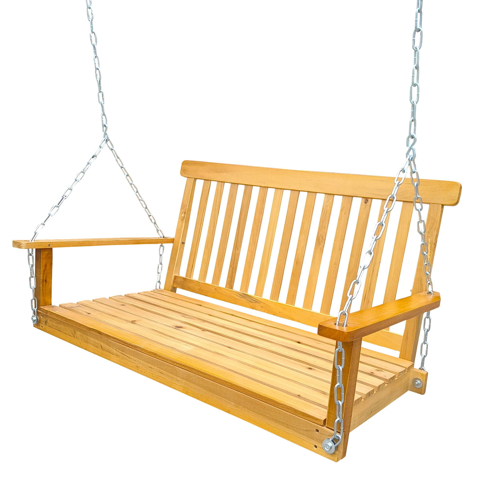 Front Porch Swing With Armrests For Outdoor Patio, Garden Yard, Backyard Or Sunroom - Image 22