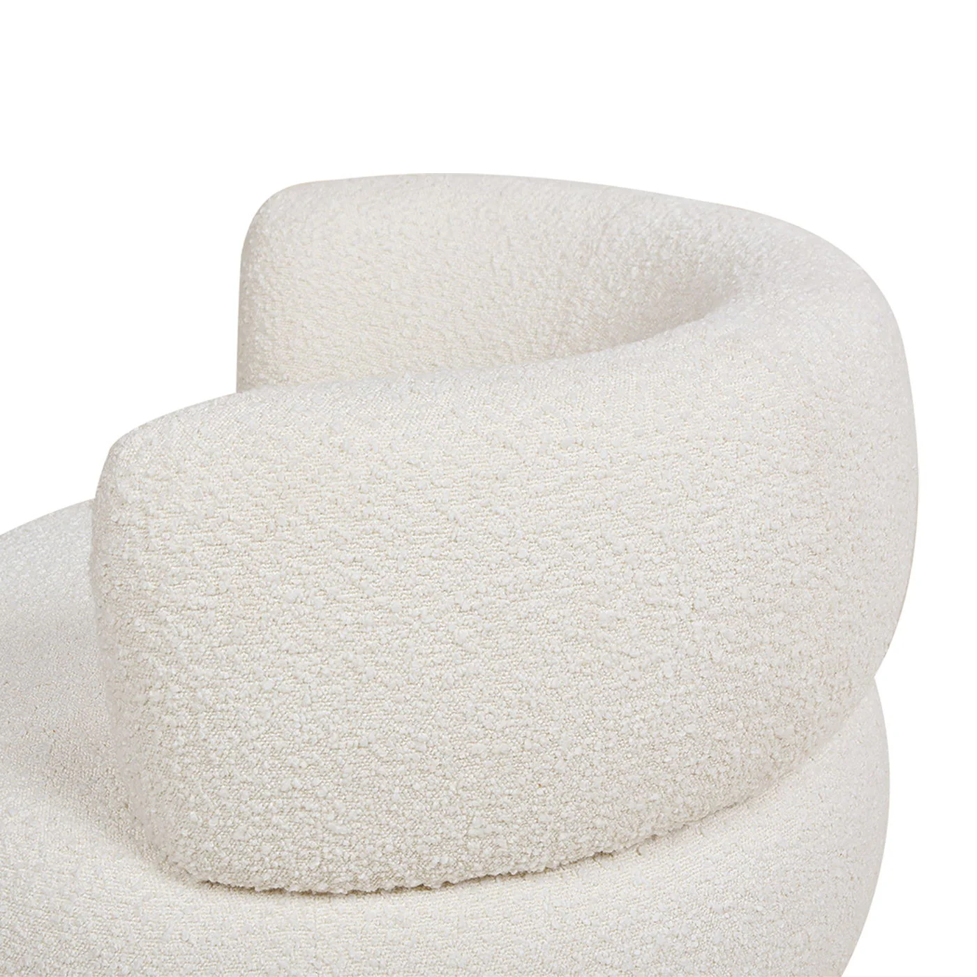 Fuji - 360 Swivel Low Barrel Back Accent Chair - Ivory White - Image 4