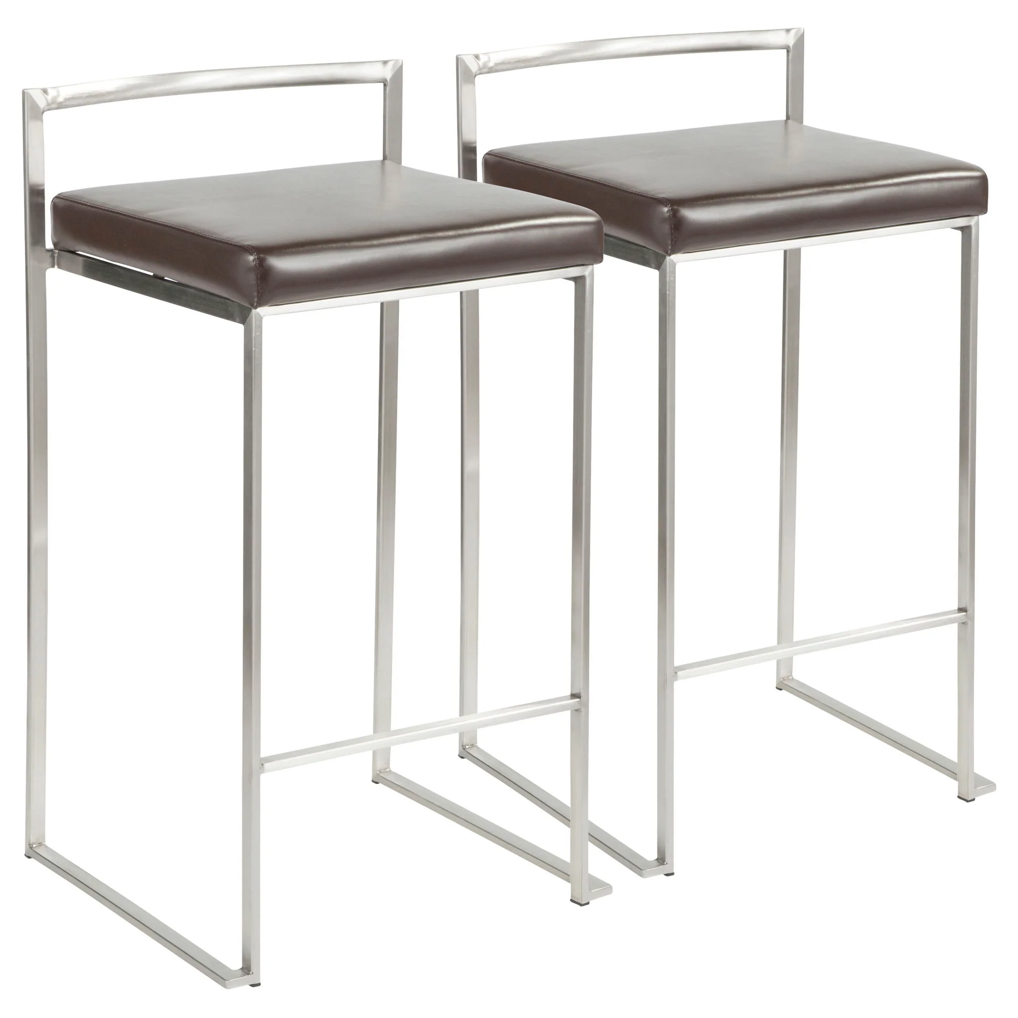 Fuji - Contemporary, Stackable Elegant Counter Stool (Set of 2) - Image 3