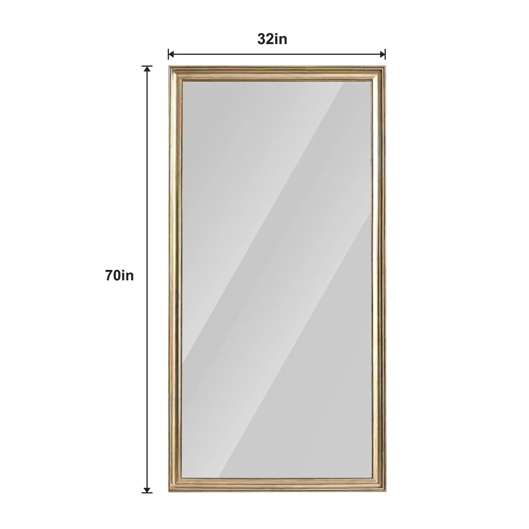 Full-Body Floor Mirror With Frame - Image 17