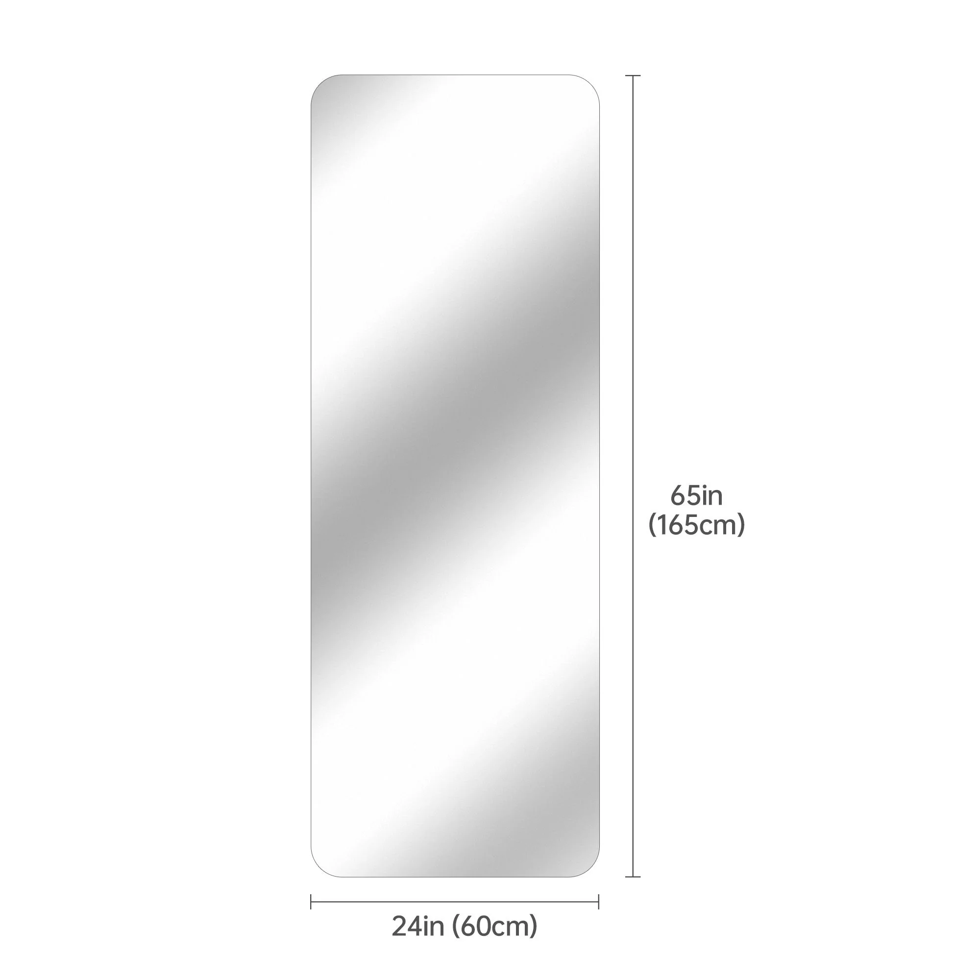 Full Body Round Corner Mirror For Living Room - Image 16