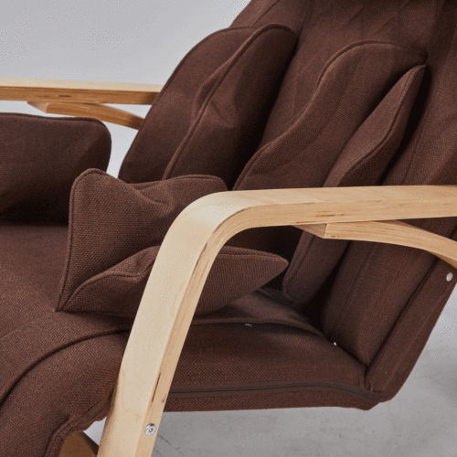 Full Massage Function Air Pressure Comfortable Relax Rocking Chair, Lounge Chair Relax Chair - Brown - Image 4