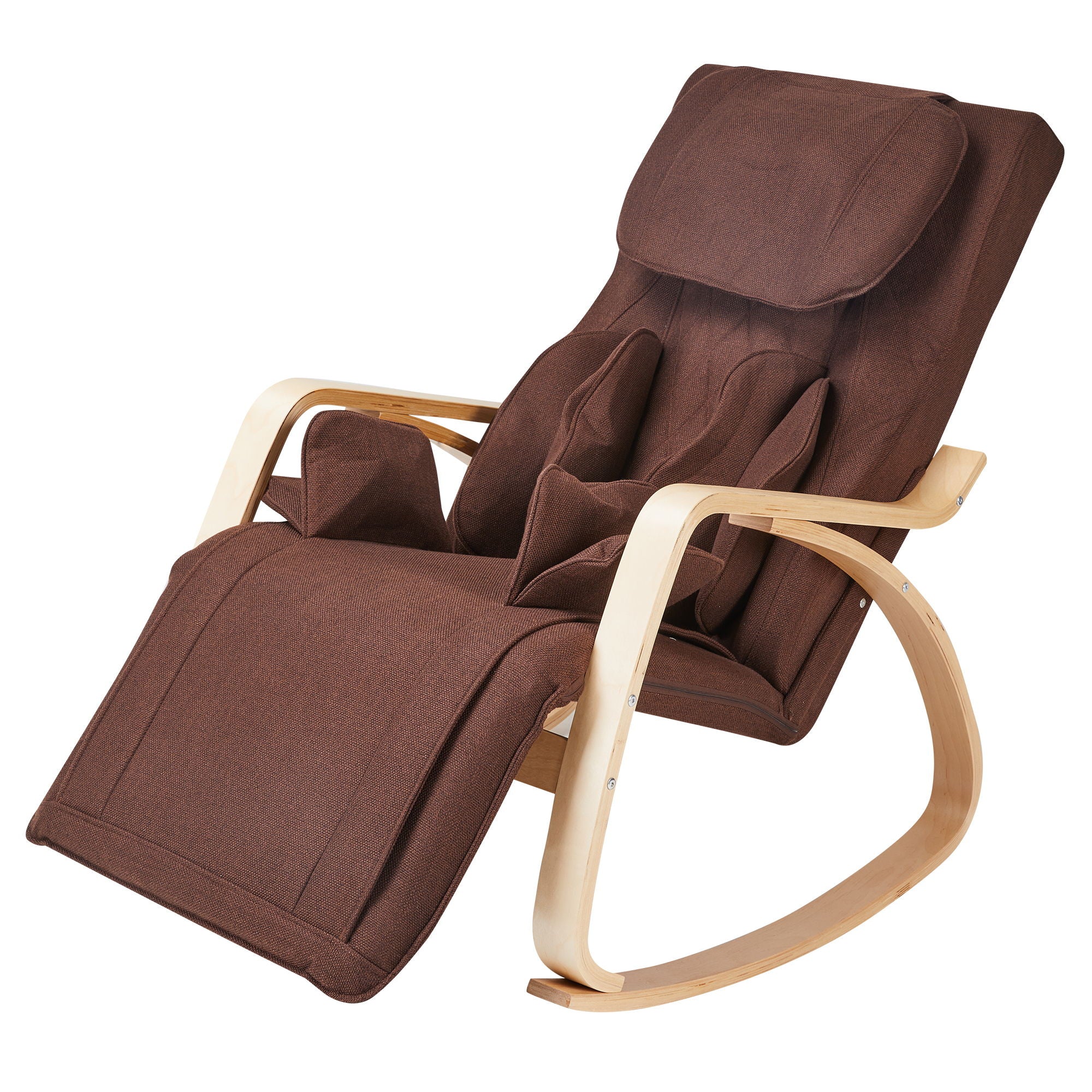 Full Massage Function Air Pressure Comfortable Relax Rocking Chair, Lounge Chair Relax Chair With Cushion - Brown - Image 9