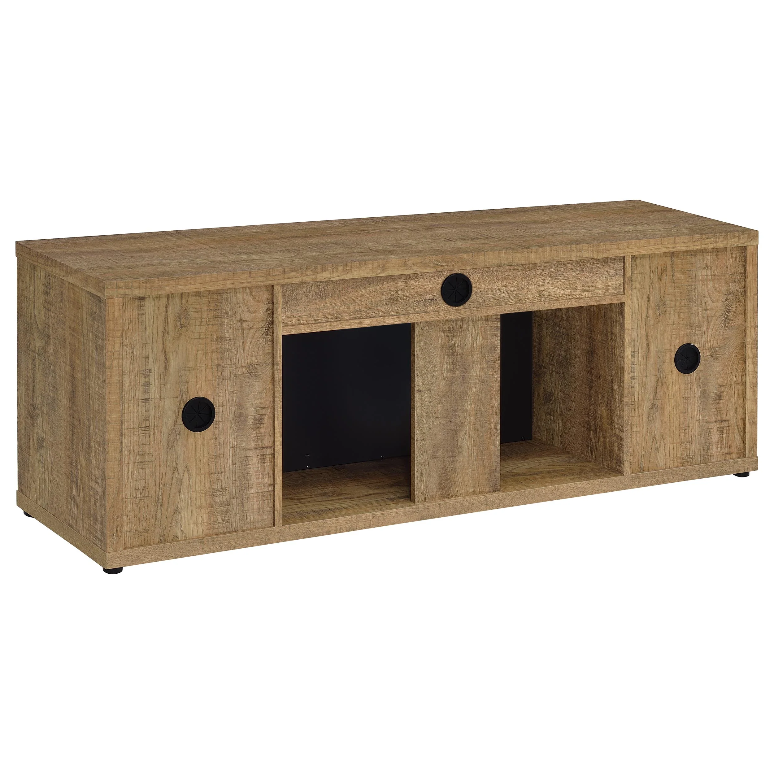 Fuller 60-Inch 2-Door TV Stand Fireplace Media Console Mango - Image 6