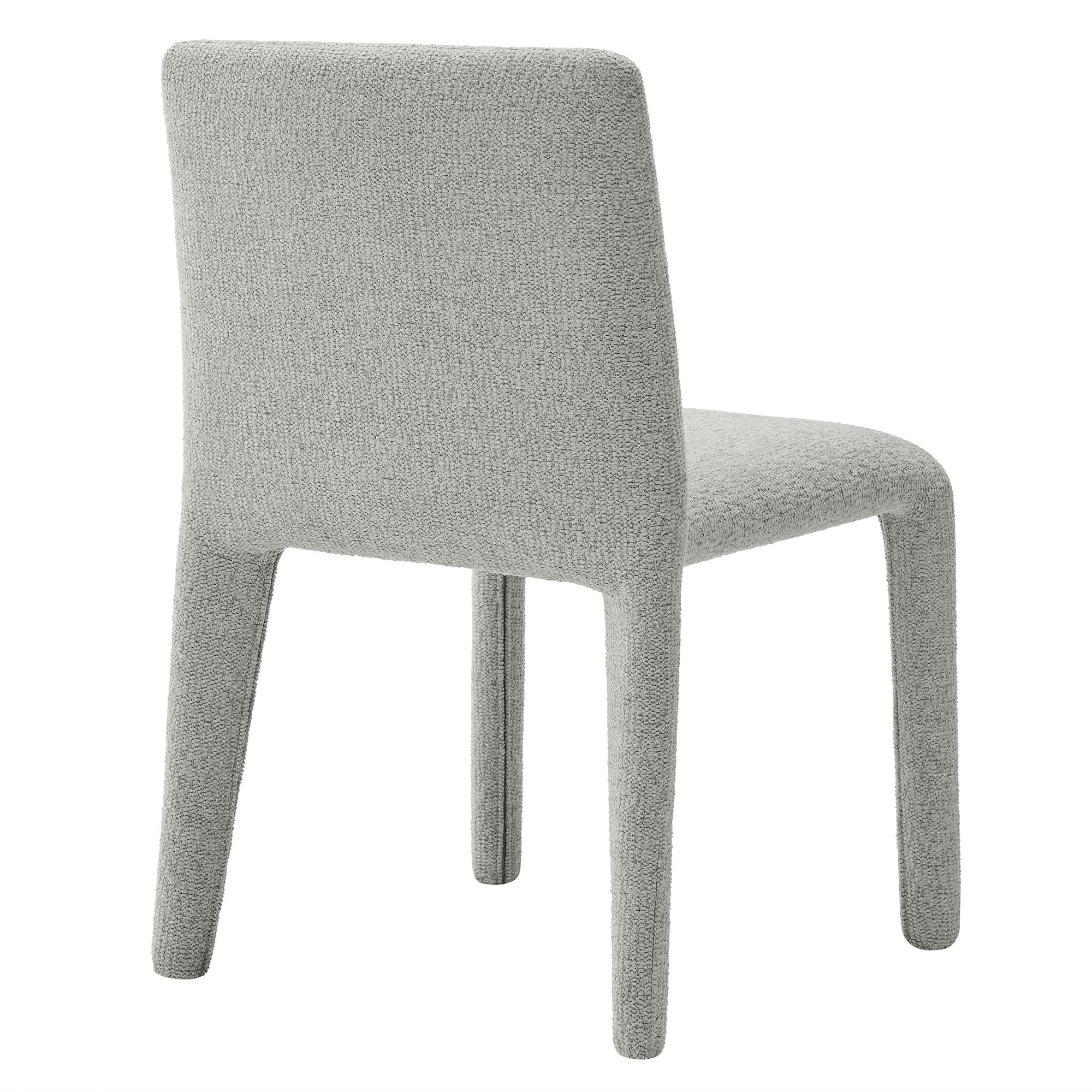 Fully Upholstered Vegan Leather Dining Side Chair with Square Back - Image 4