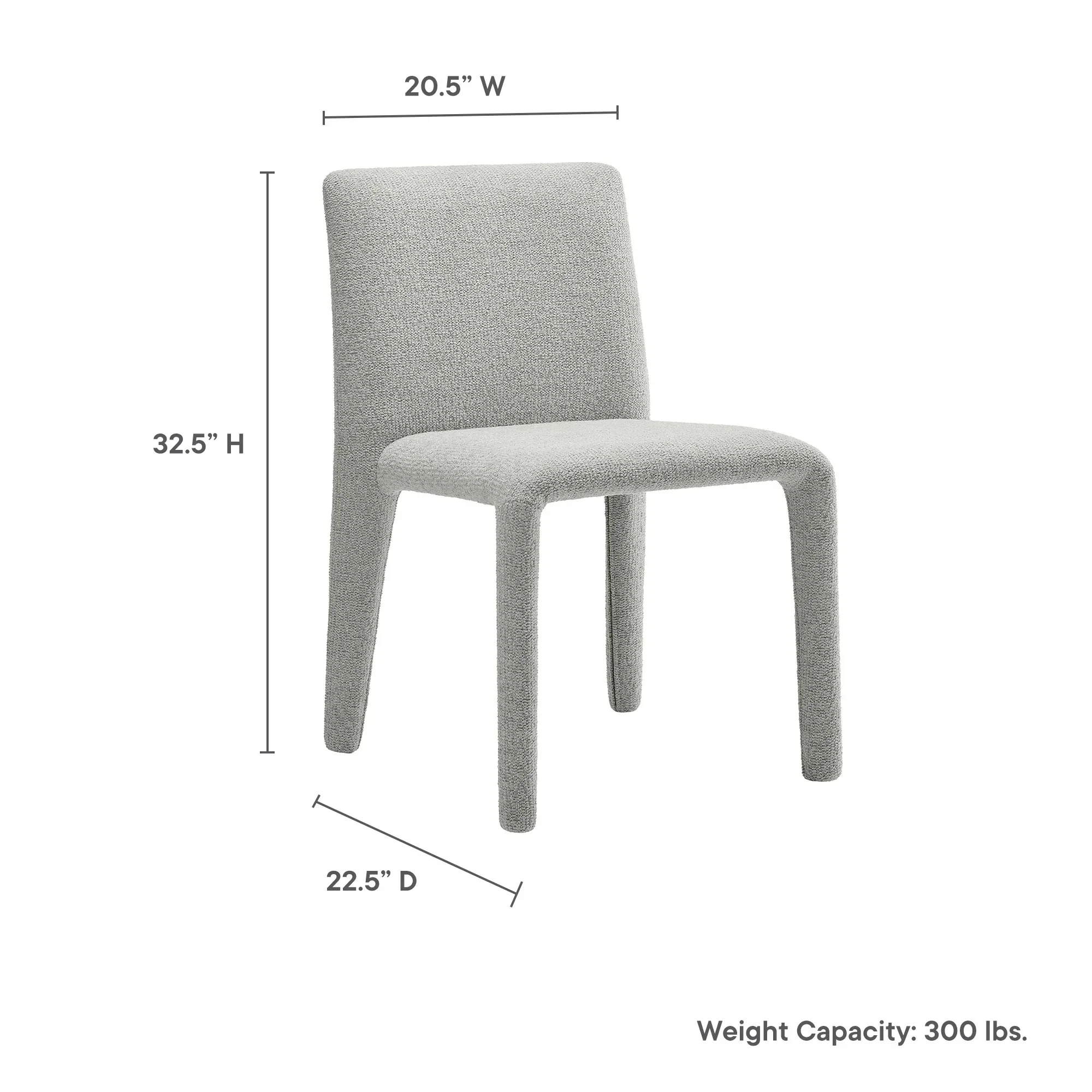 Fully Upholstered Vegan Leather Dining Side Chair with Square Back - Image 8