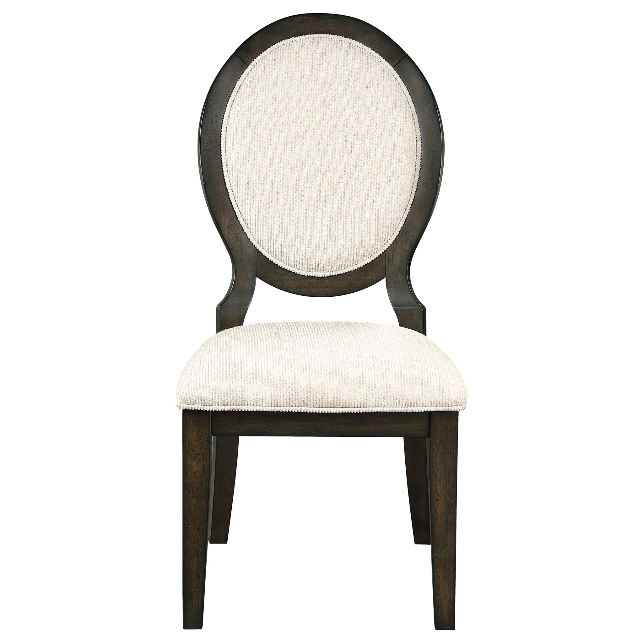 Fulton - 5 Piece Dining Table Set With Upholstered Chairs - Dark Brown - Image 3