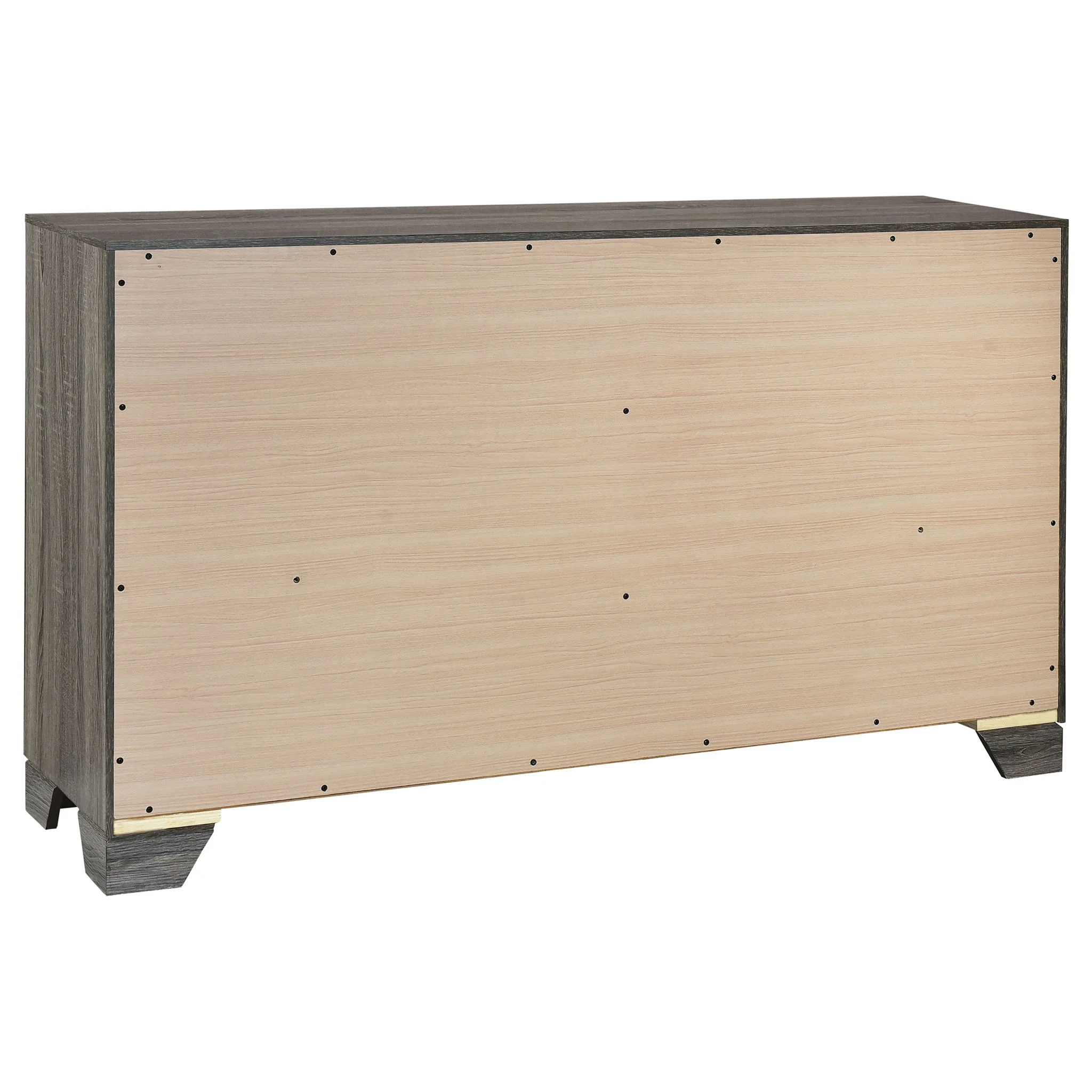 Funston - 4 Piece Queen Bedroom Set With Upholstered Headboard - Oak - Image 6