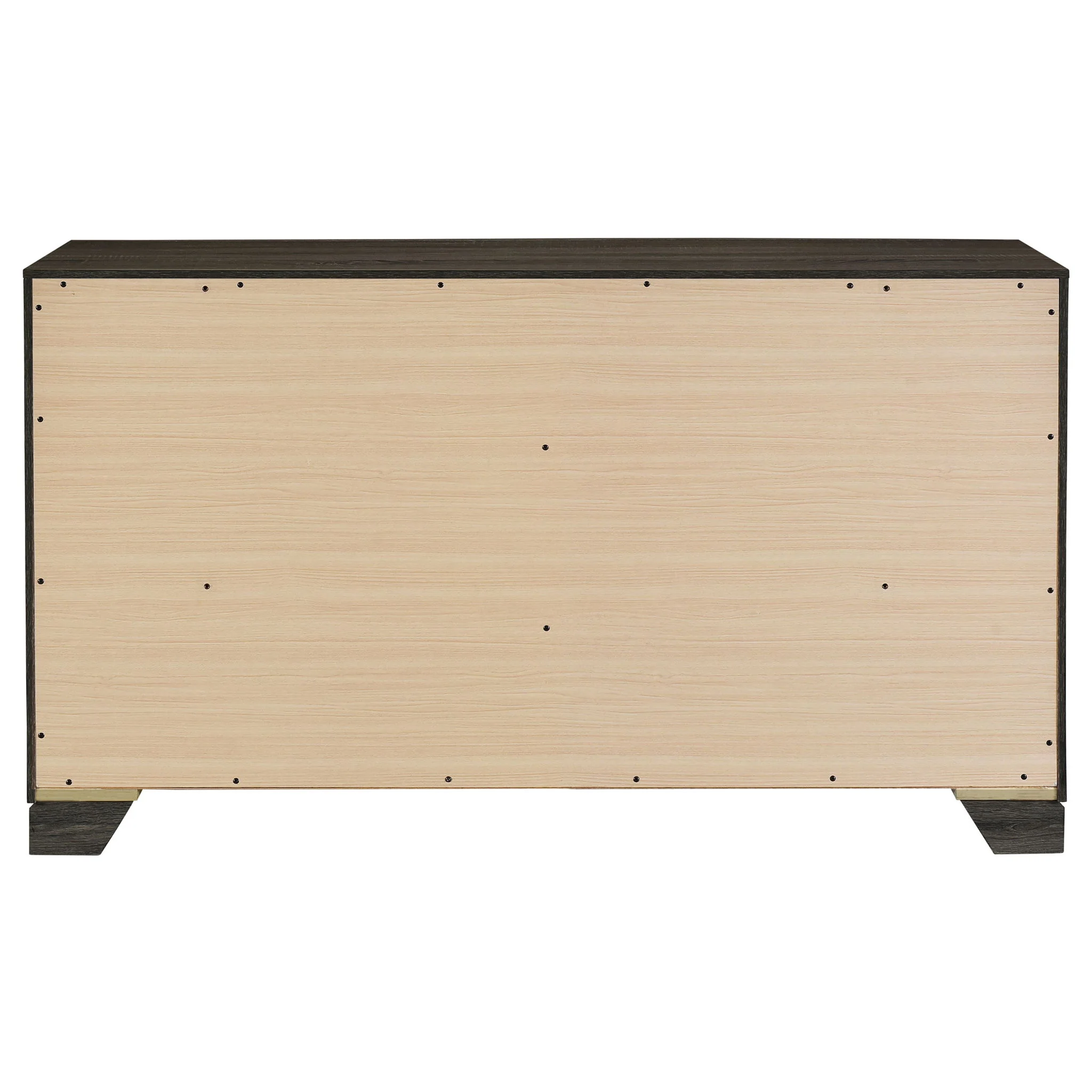 Funston - 6 Drawer Dresser Cabinet - Brown Oak - Image 2