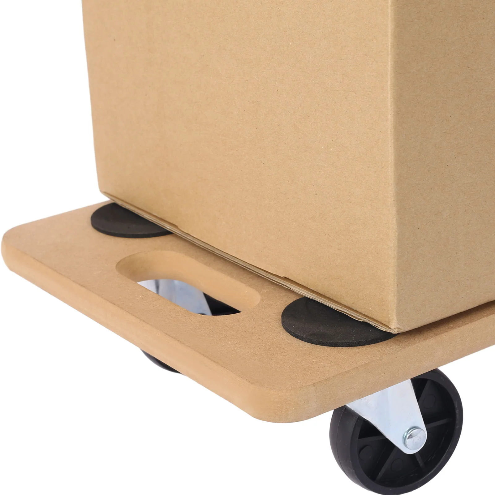Furniture Moving Dolly, Heavy Duty Wood Rolling Mover With Wheels For Piano Couch Fridge Heavy Items, Securely Holds 500 Lbs (Set of 4) - Natural - Image 4