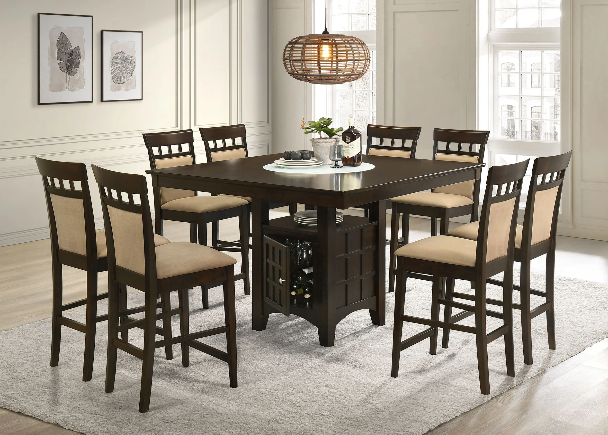 Gabriel 52-Inch Counter Height Dining Table Cappuccino - Image 12