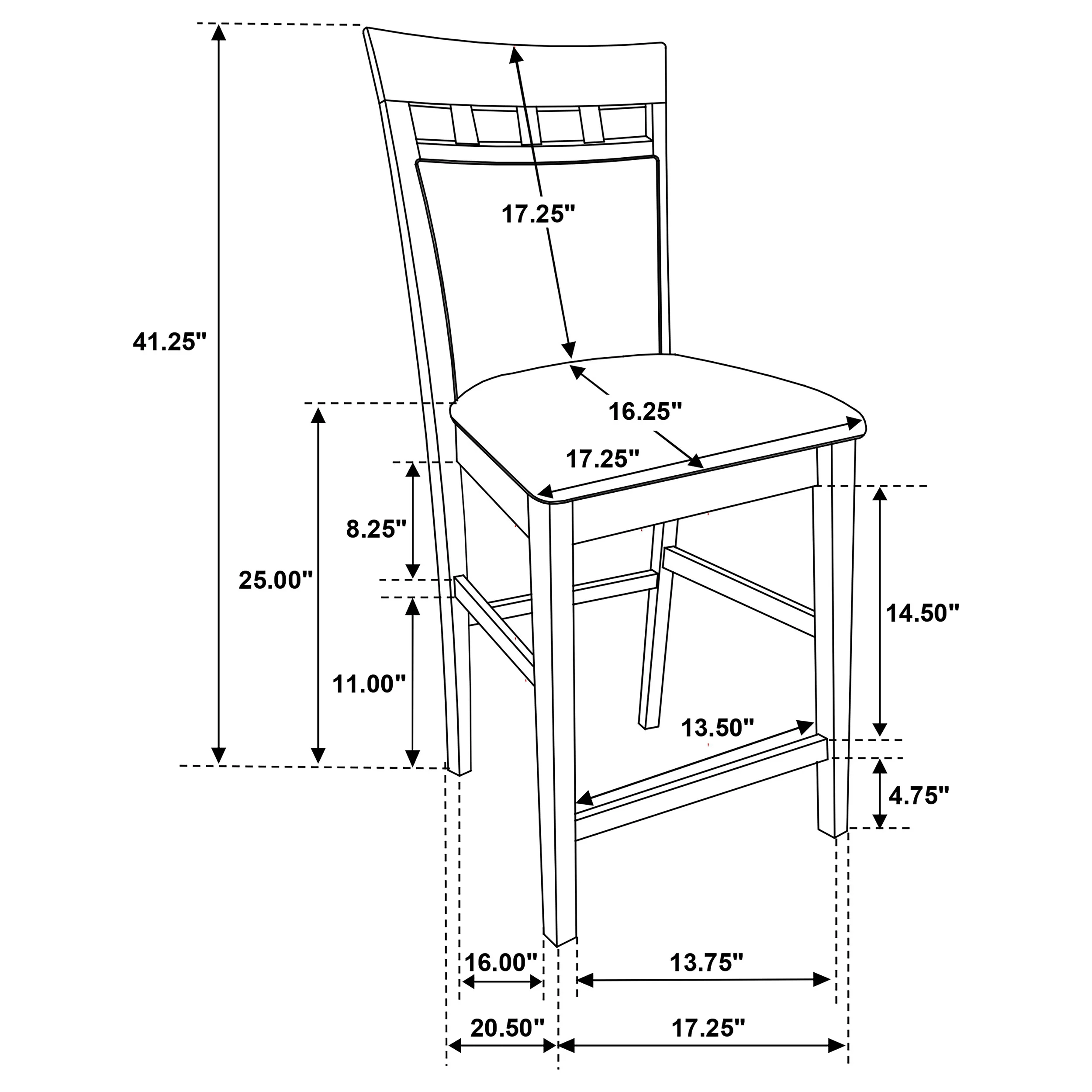 Gabriel Closed Back Counter Chair Cappuccino, Set of 2 - Image 11