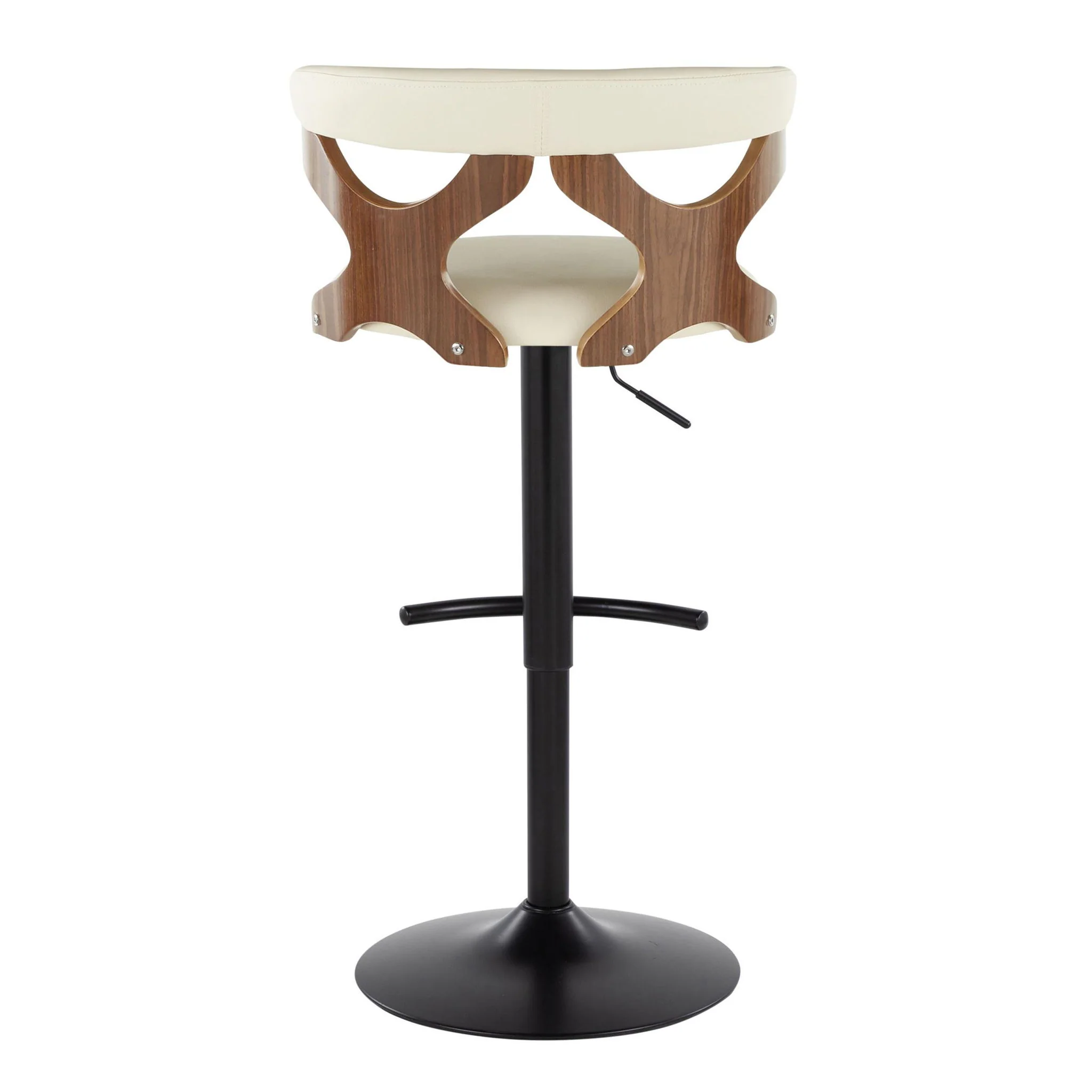 Gardenia - Contemporary Adjustable Barstool, Swivel With Rounded T Footrest (Set of 2) - Image 10