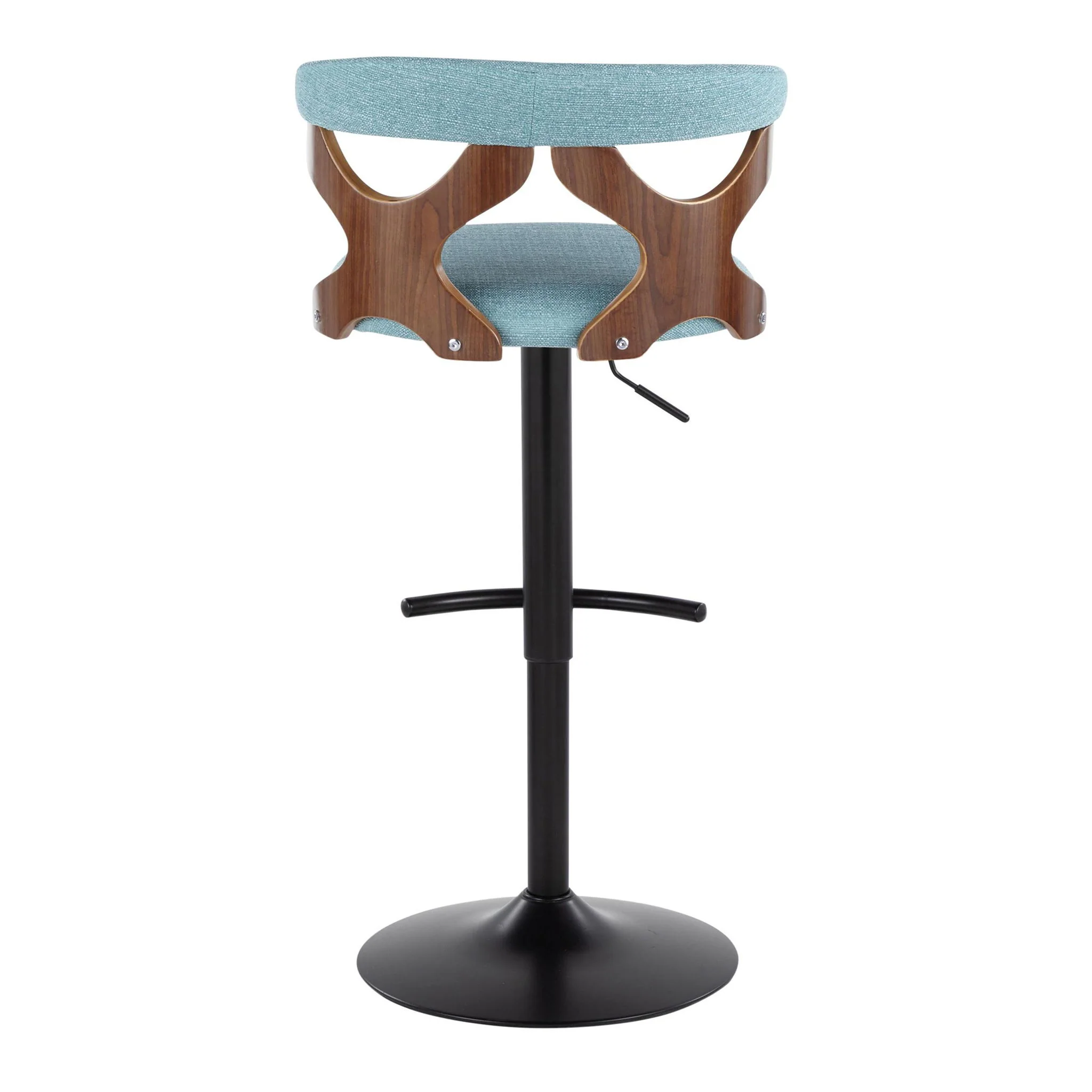 Gardenia - Contemporary Adjustable Barstool, Swivel With Rounded T Footrest (Set of 2) - Image 17