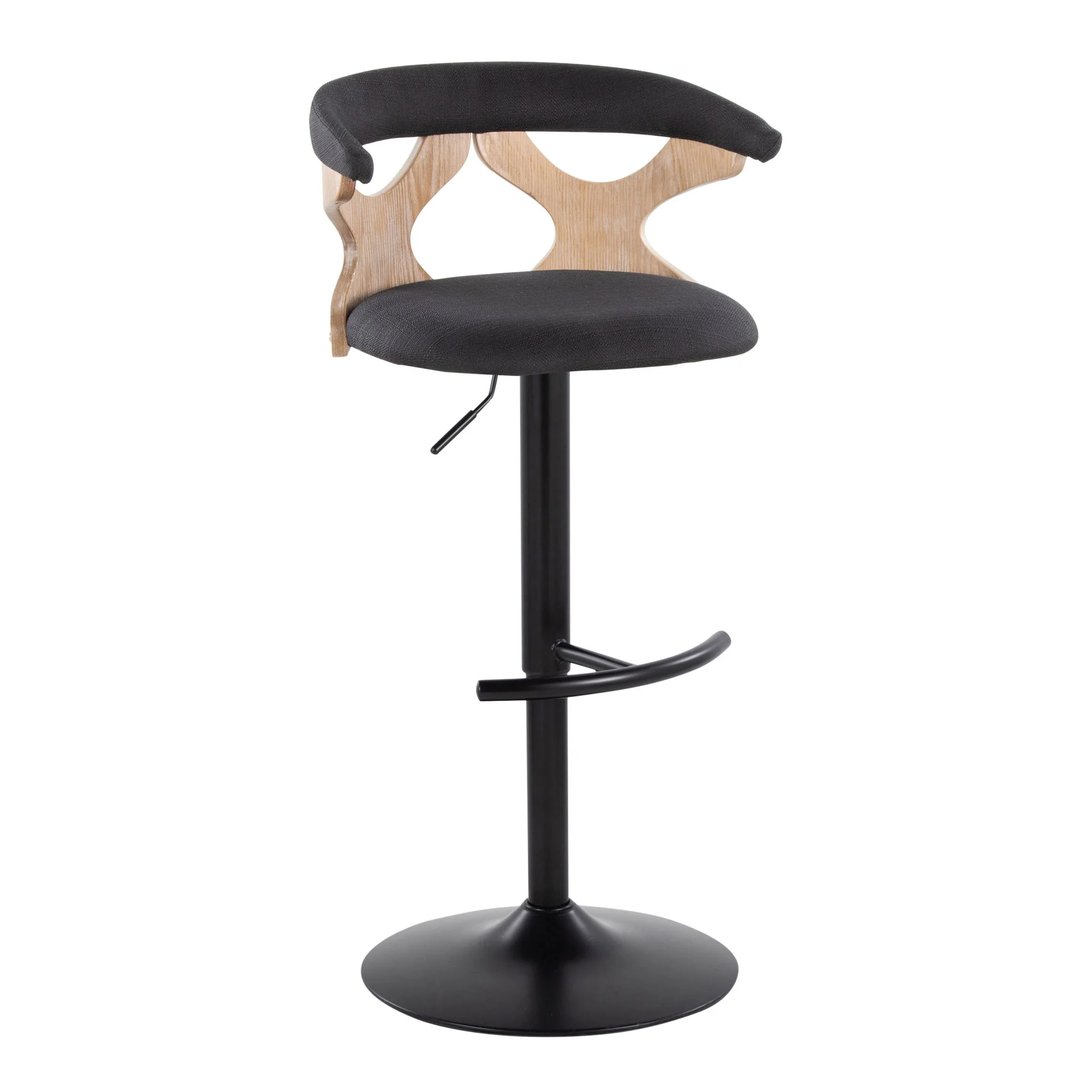 Gardenia - Contemporary Adjustable Barstool & Swivel With Rounded T Footrest (Set of 2) - Image 10
