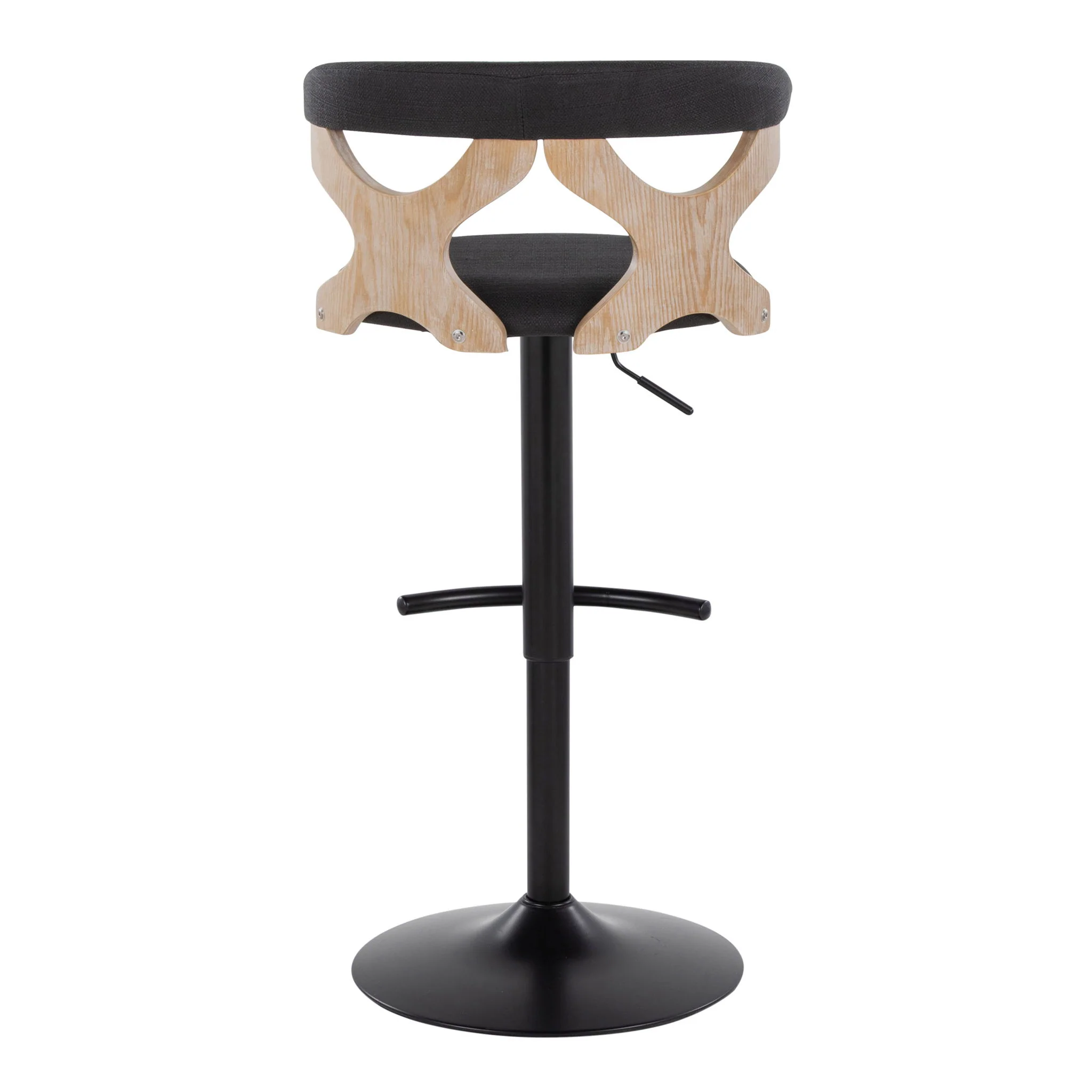 Gardenia - Contemporary Adjustable Barstool & Swivel With Rounded T Footrest (Set of 2) - Image 6