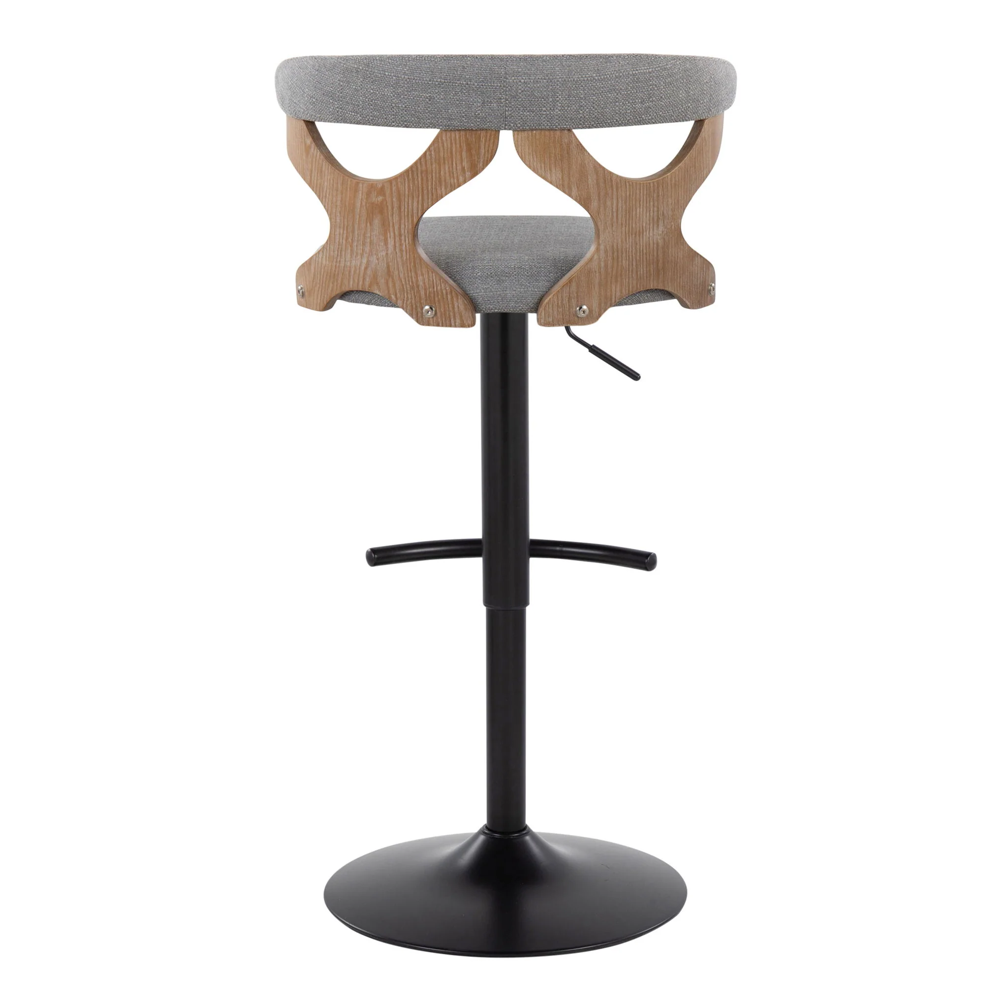 Gardenia - Contemporary Adjustable Barstool & Swivel With Rounded T Footrest (Set of 2) - Image 7
