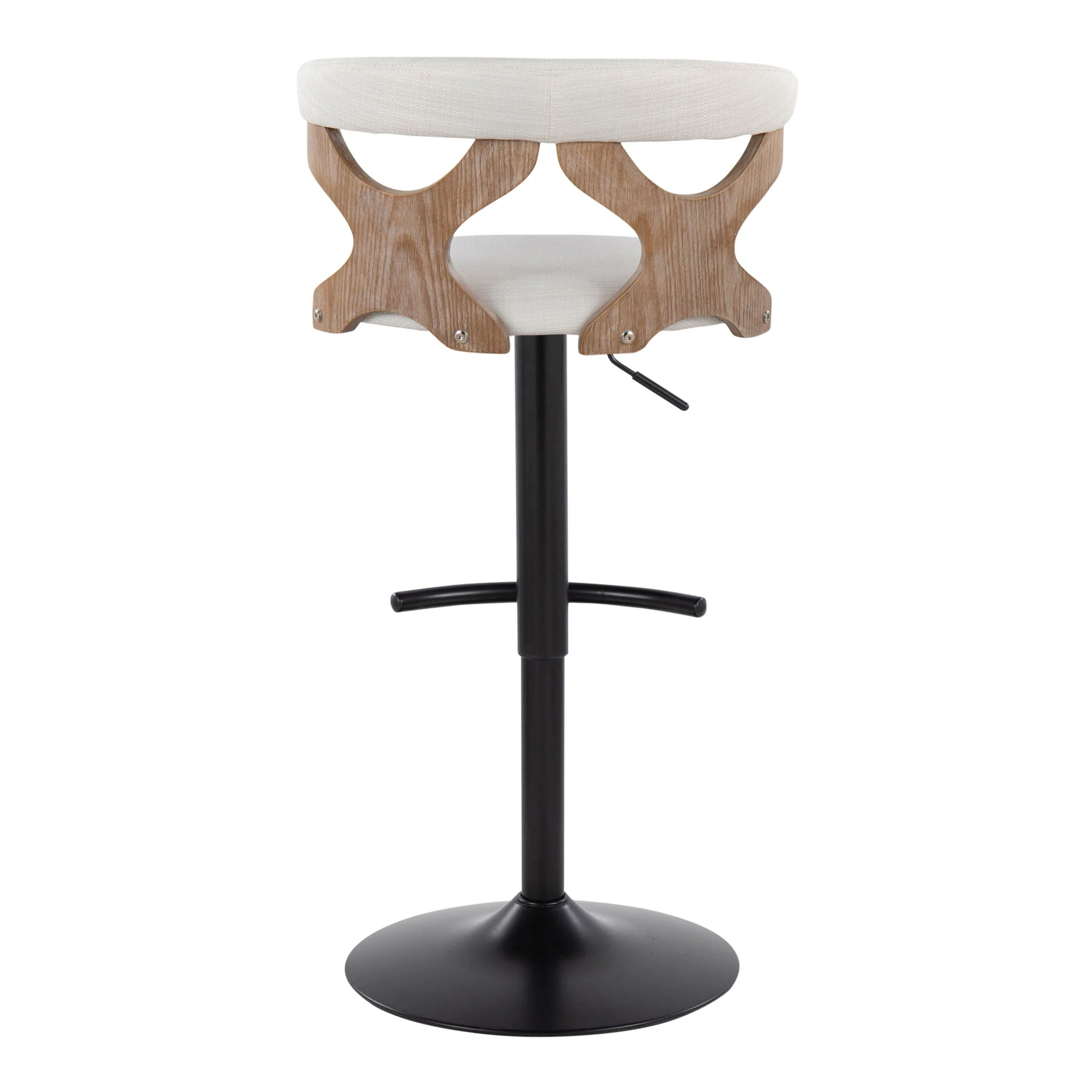 Gardenia - Contemporary Adjustable Barstool & Swivel With Rounded T Footrest (Set of 2) - Image 8