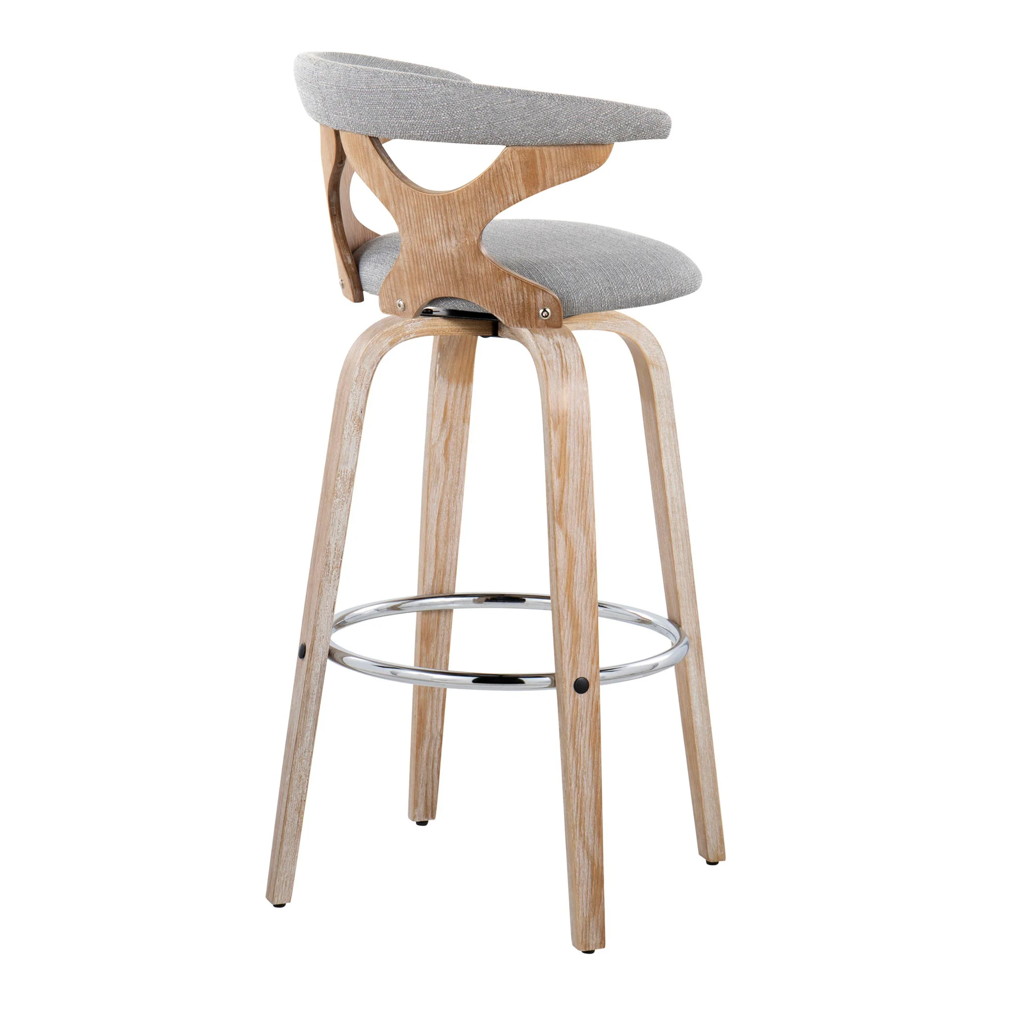 Gardenia - Contemporary Fixed Height Barstool With Swivel With Round Footrest (Set of 2) - Image 19